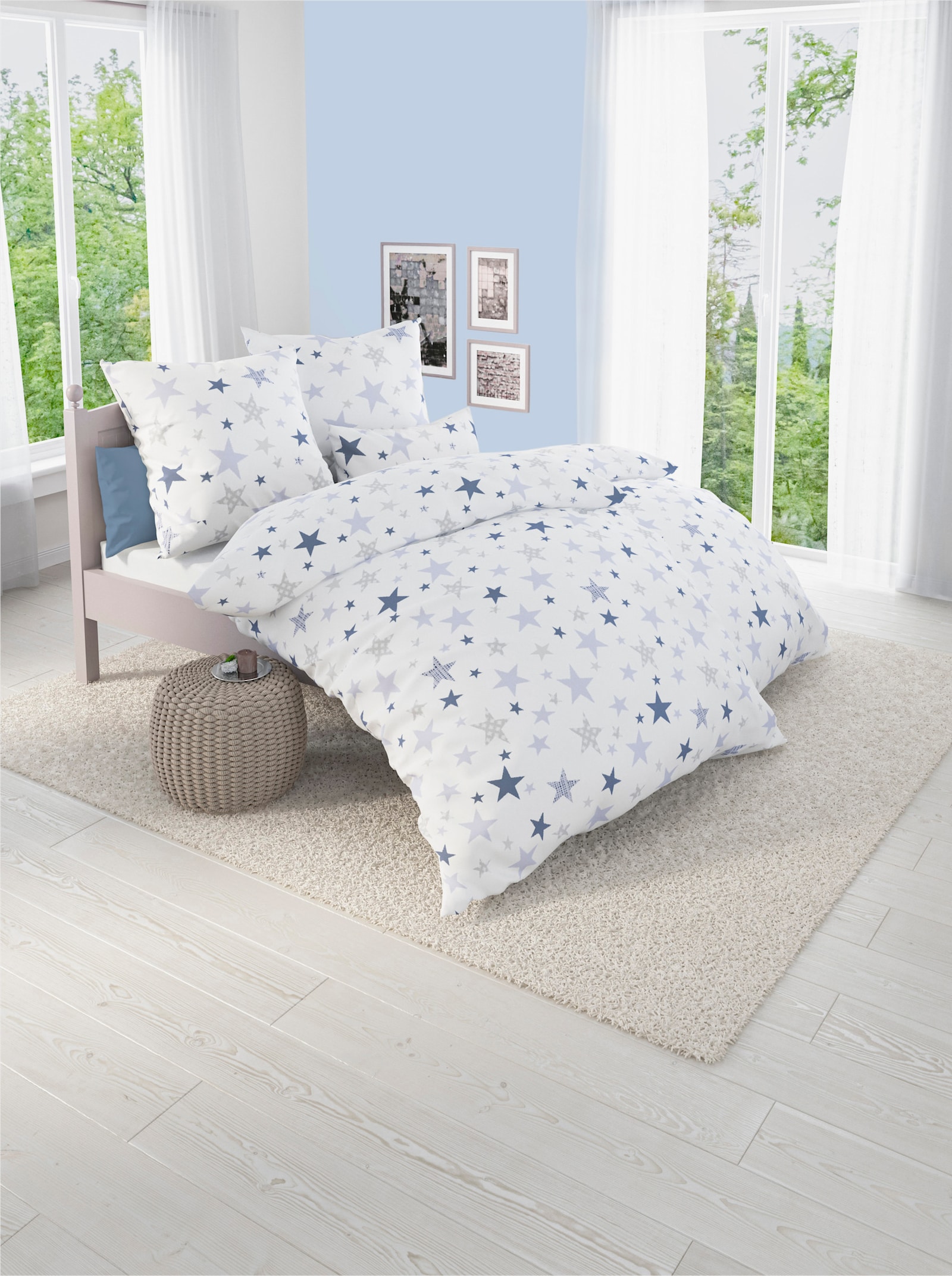 wäschepur Bettwäsche - ecru-bedruckt