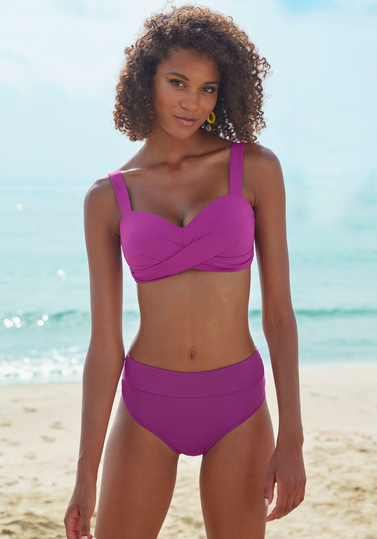 LASCANA Haut de maillot de bain bandeau - mûre