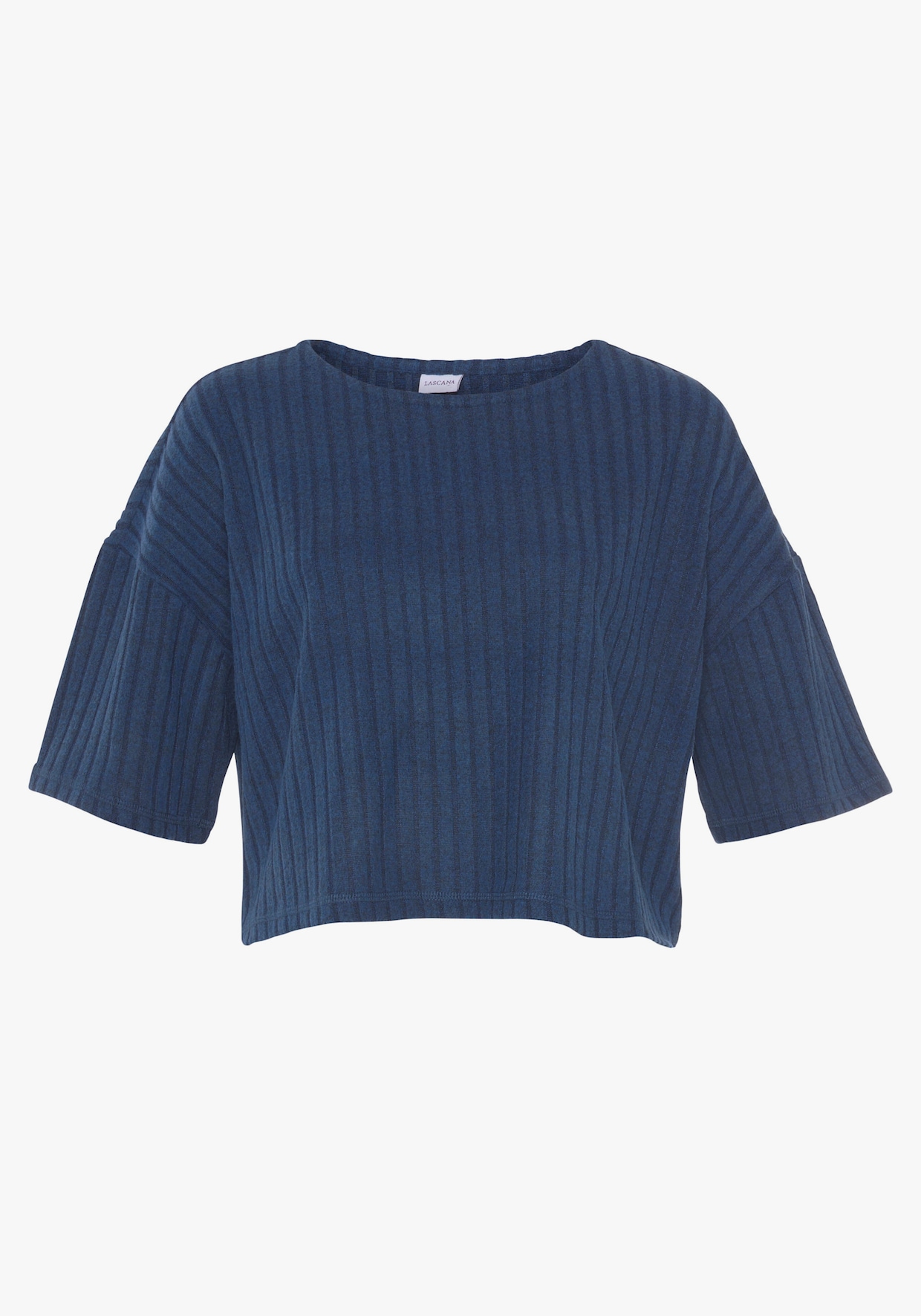 LASCANA 3/4-Arm-Shirt - blau-melange