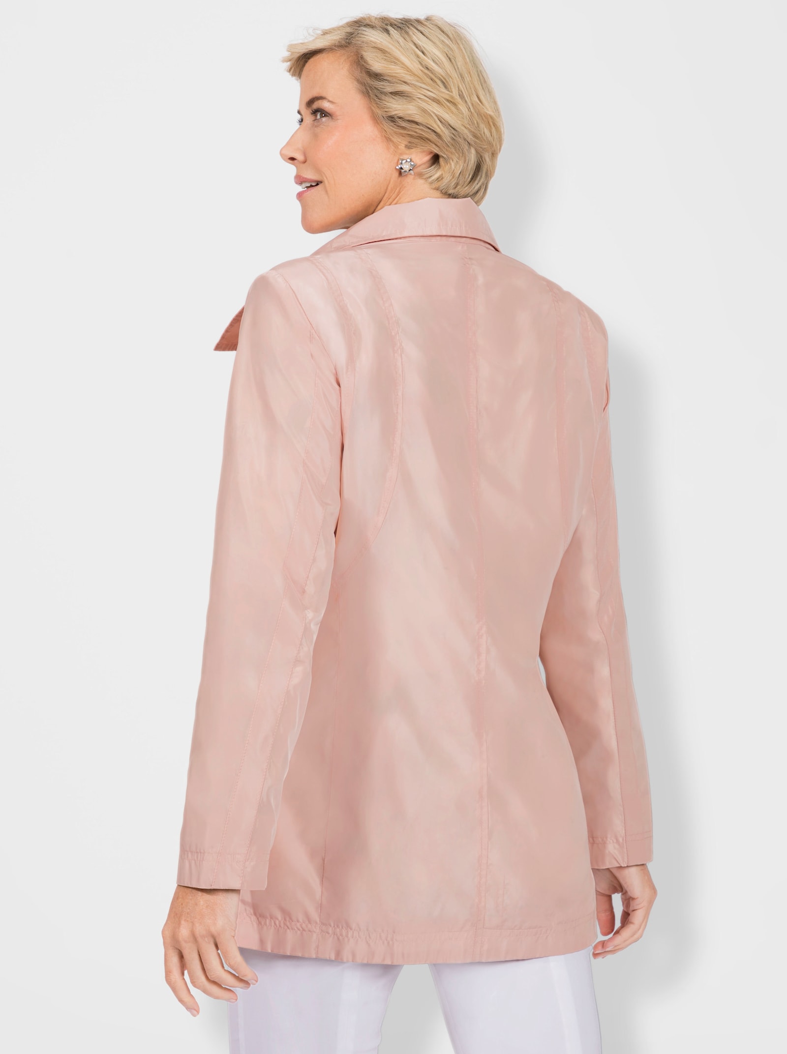 Übergangsjacke mit Schal - puder