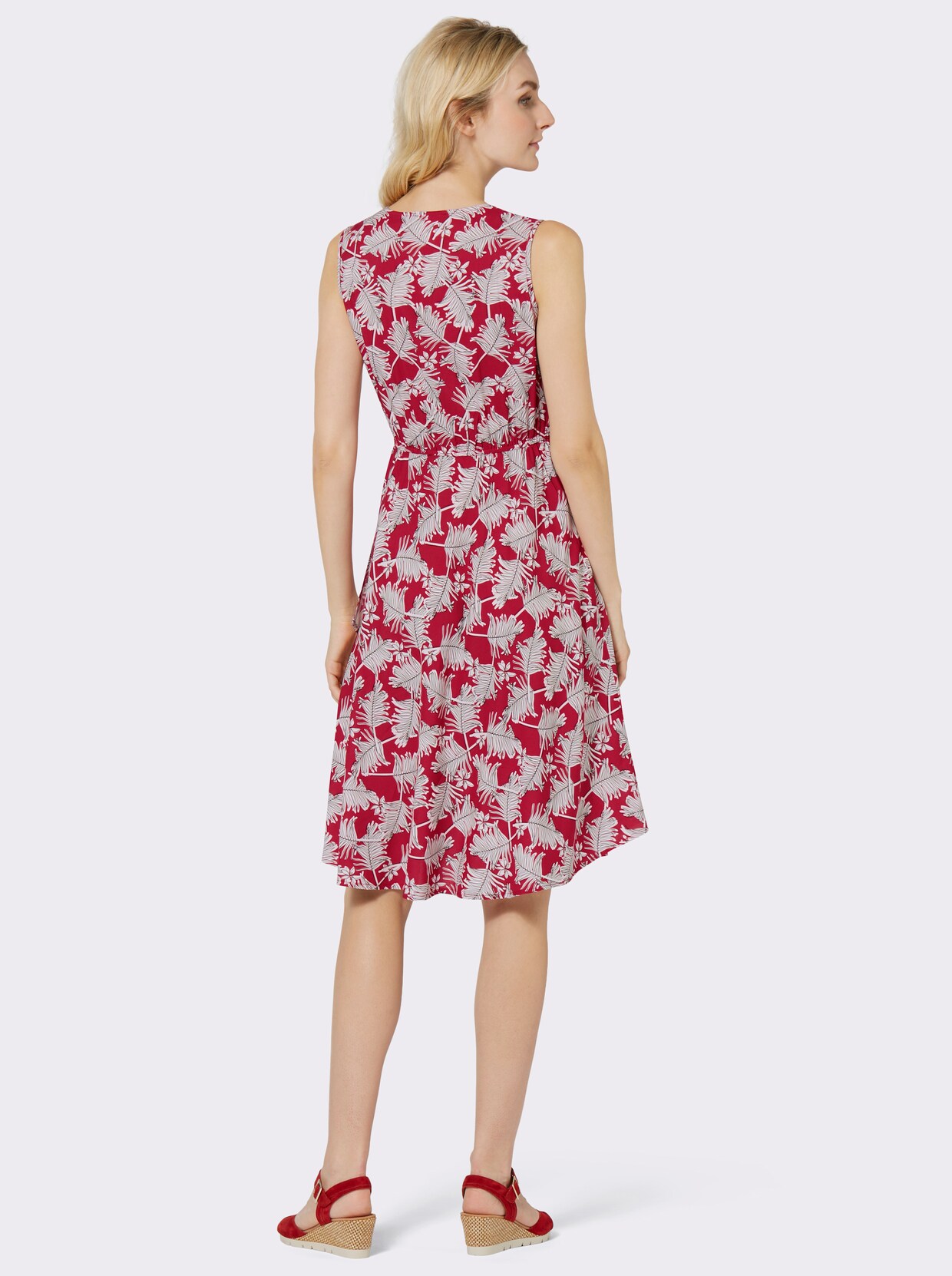 Sommerkleid - erdbeere-weiß-bedruckt