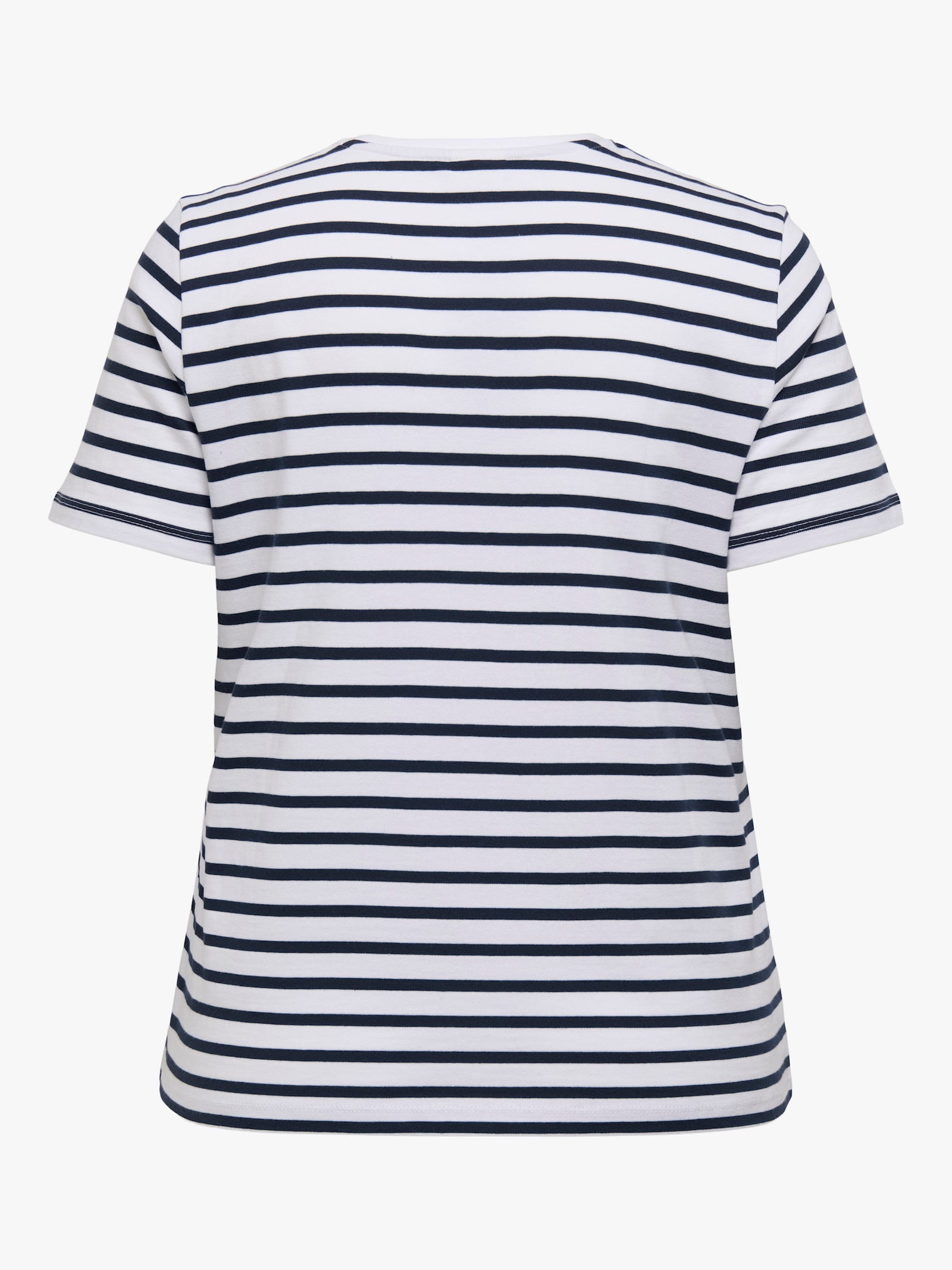 ONLY CARMAKOMA Kurzarmshirt - cloud dancer stripes:total eclipse