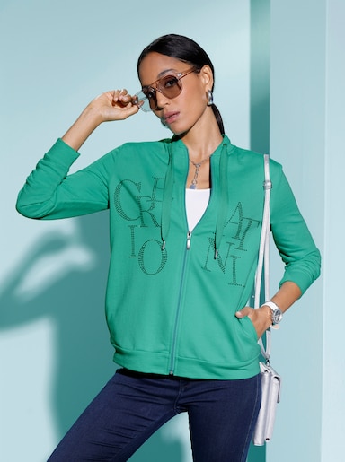 Shirtjacke mit Nahttaschen - blaugrün