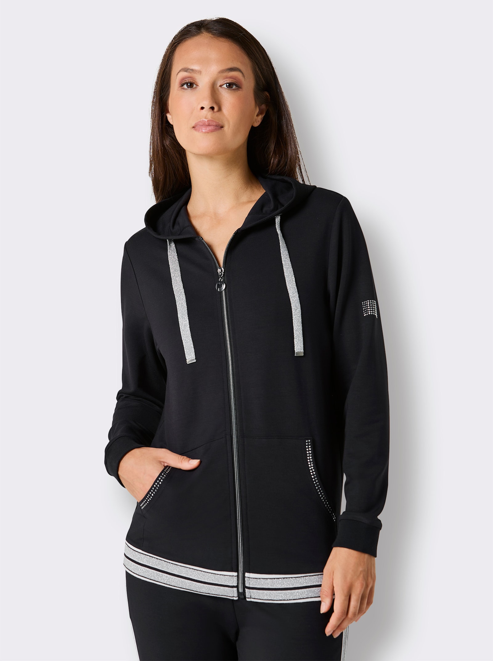 CREATION L PREMIUM Veste en modal et viscose - noir