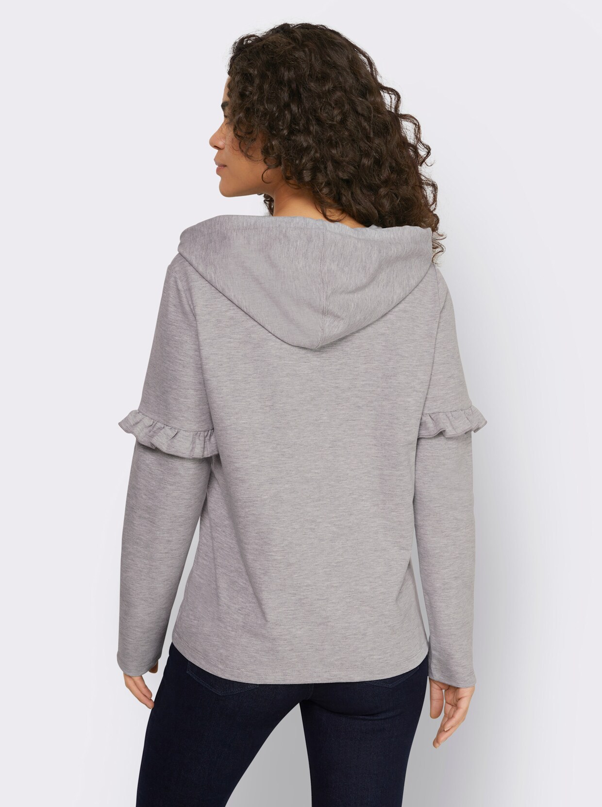 heine Sweatshirt met capuchon - steengrijs/gemêleerd