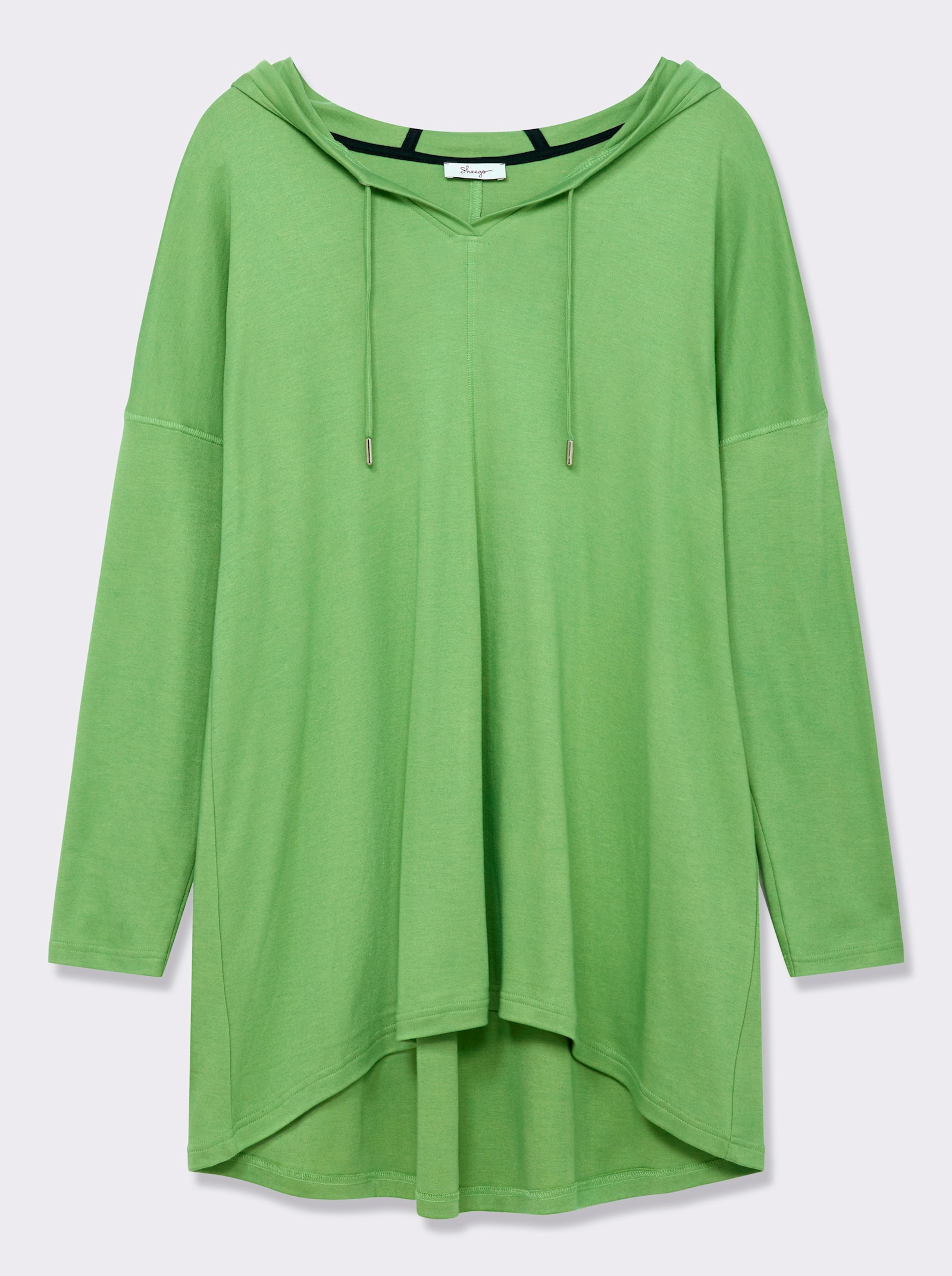 sheego Sweatshirt in A-Linie - apfel