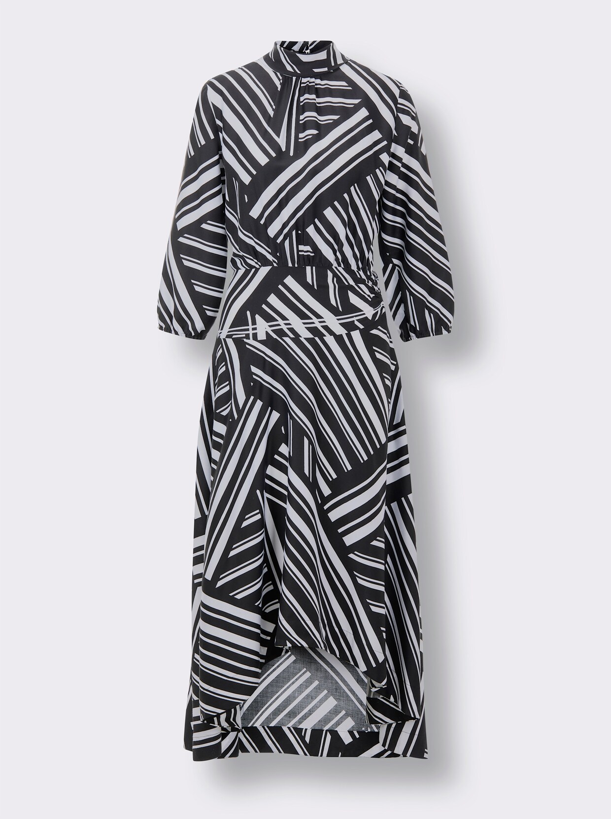CREATION L PREMIUM Maxikleid - schwarz-ecru-bedruckt