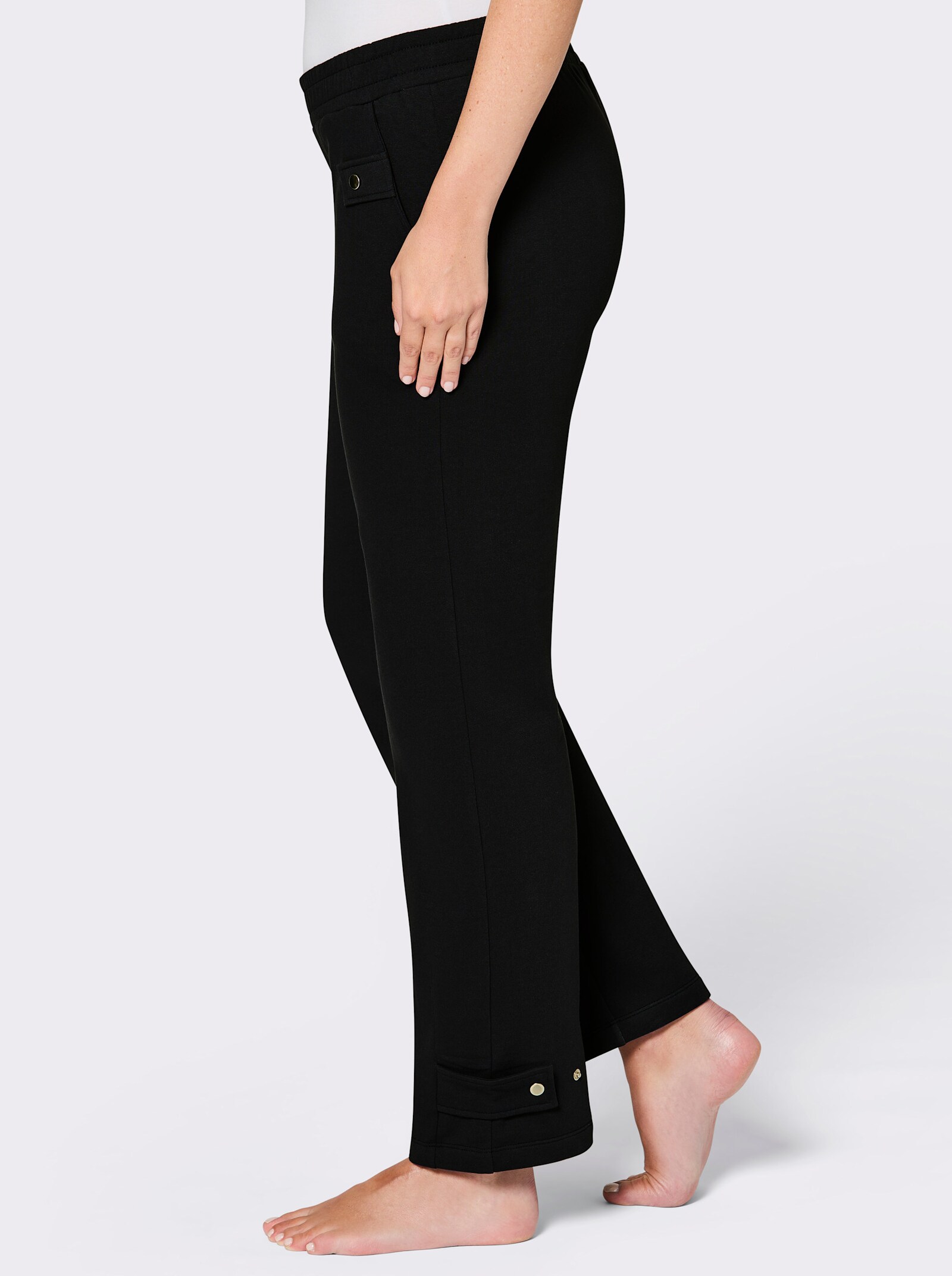 feel good Dehnbund-Hose mit weitenverstellbarem Bein - schwarz