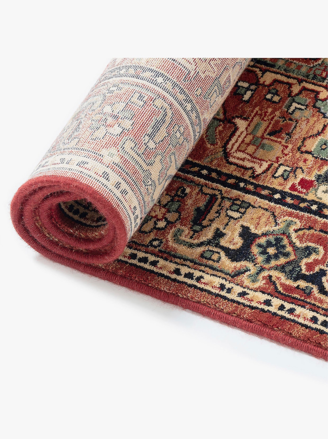 Theko Teppich - rot-gemustert