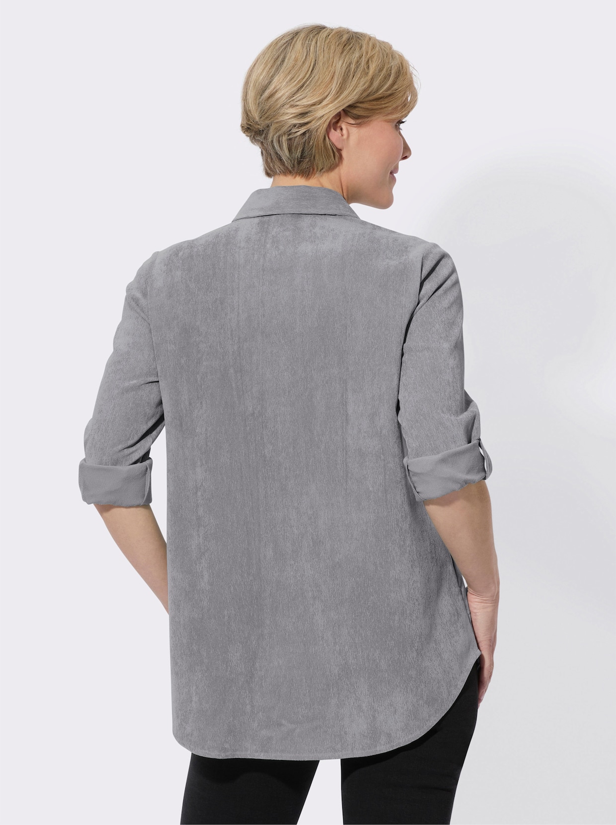 Longline blouse - steengrijs