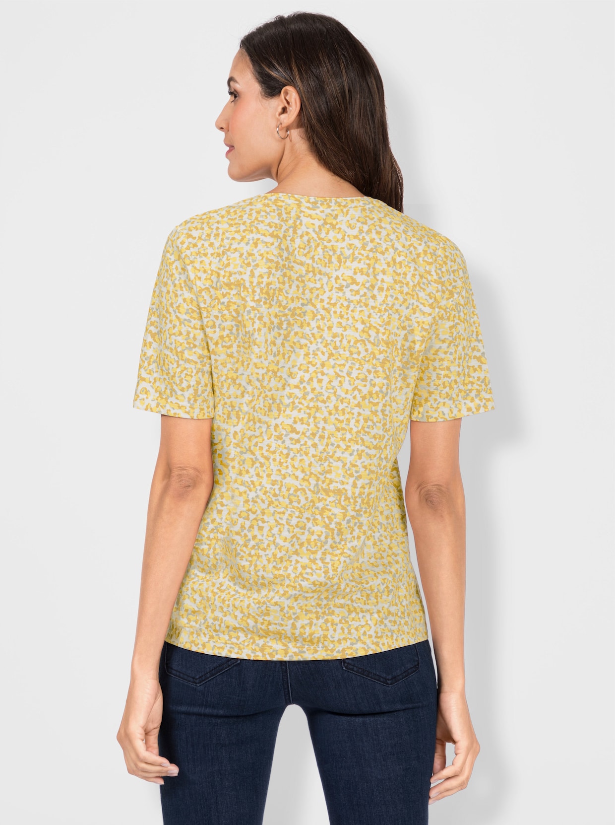 Shirt - vanille geprint