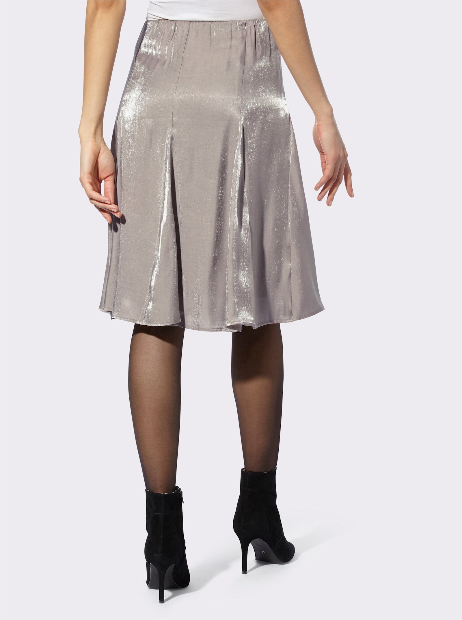 heine Jupe à godets avec fil brillant - taupe