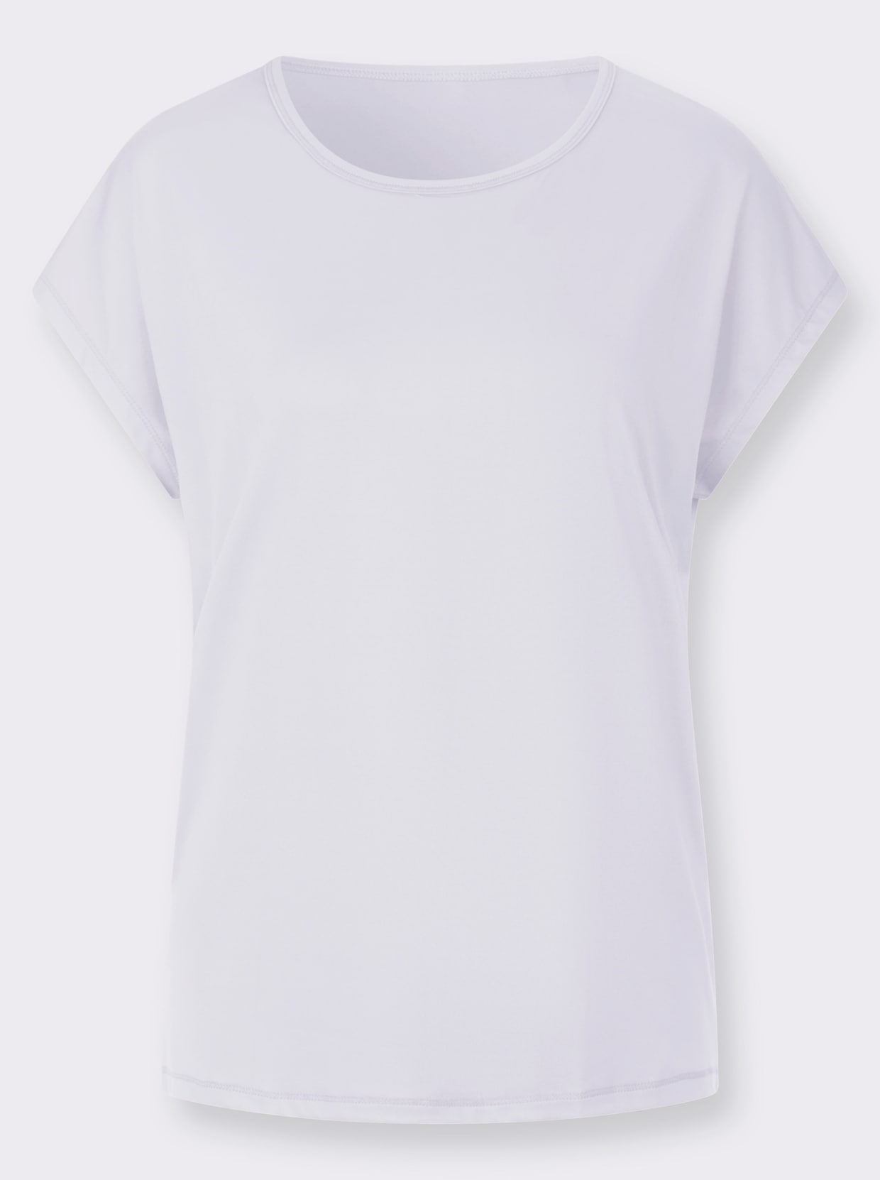 Rundhalsshirt - weiß
