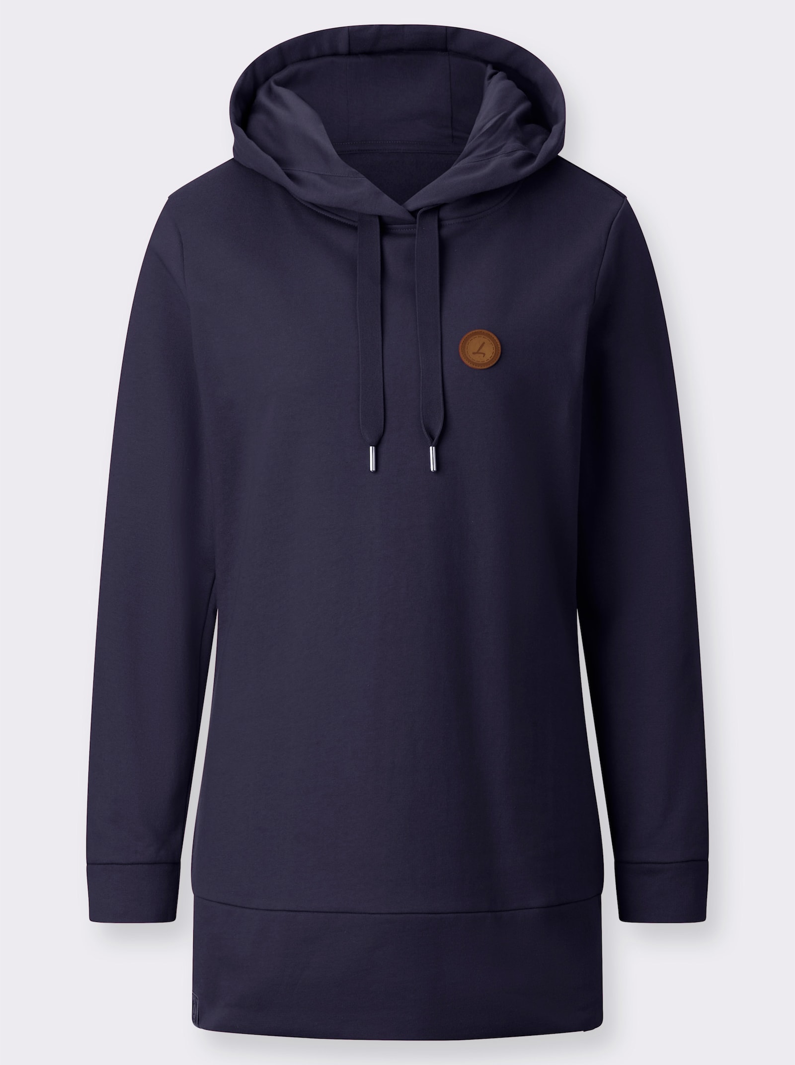 Longsweatshirt mit Kapuze - marine