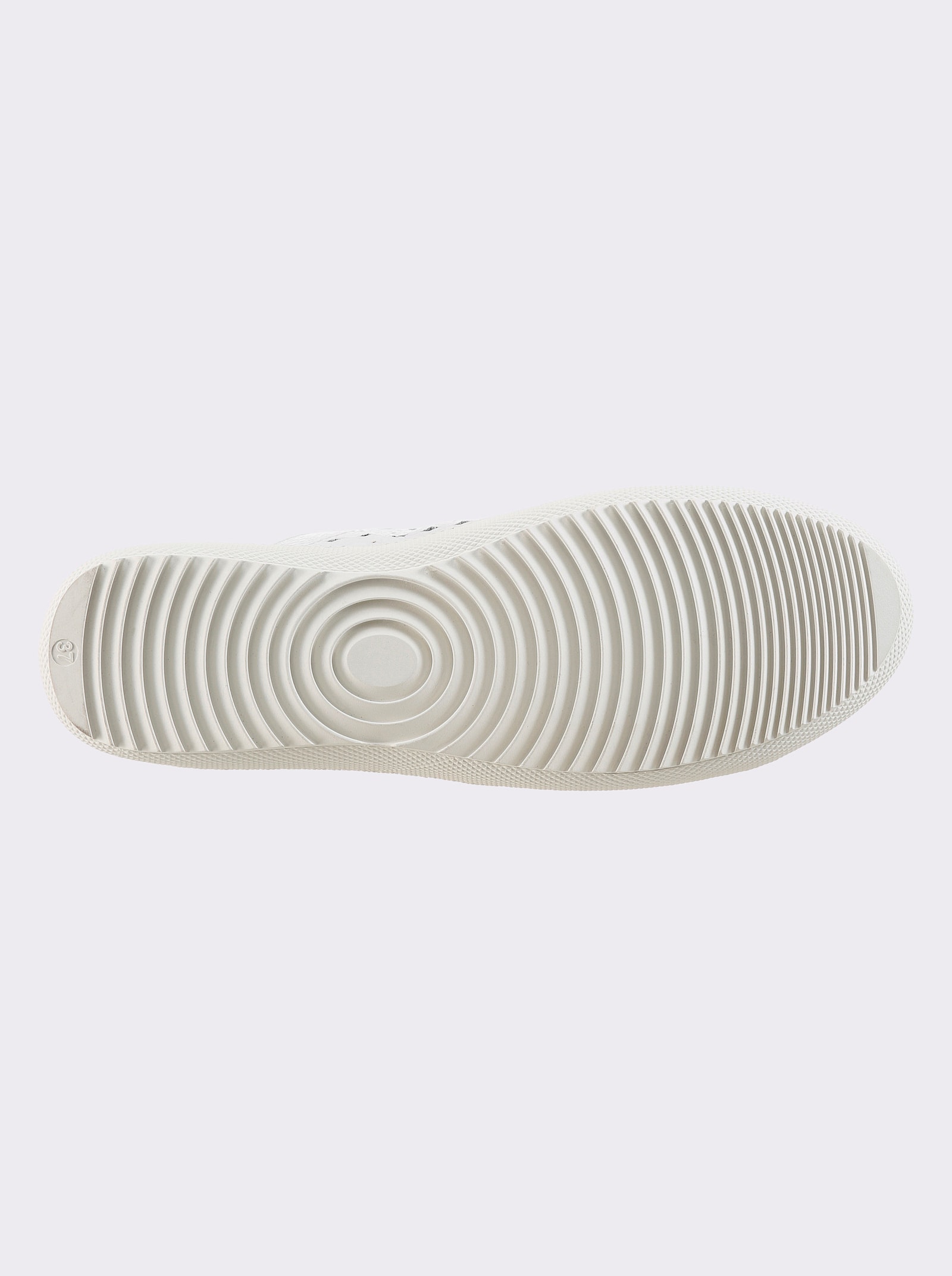 heine Schnürschuh mit Lasercut - weiß-goldfarben