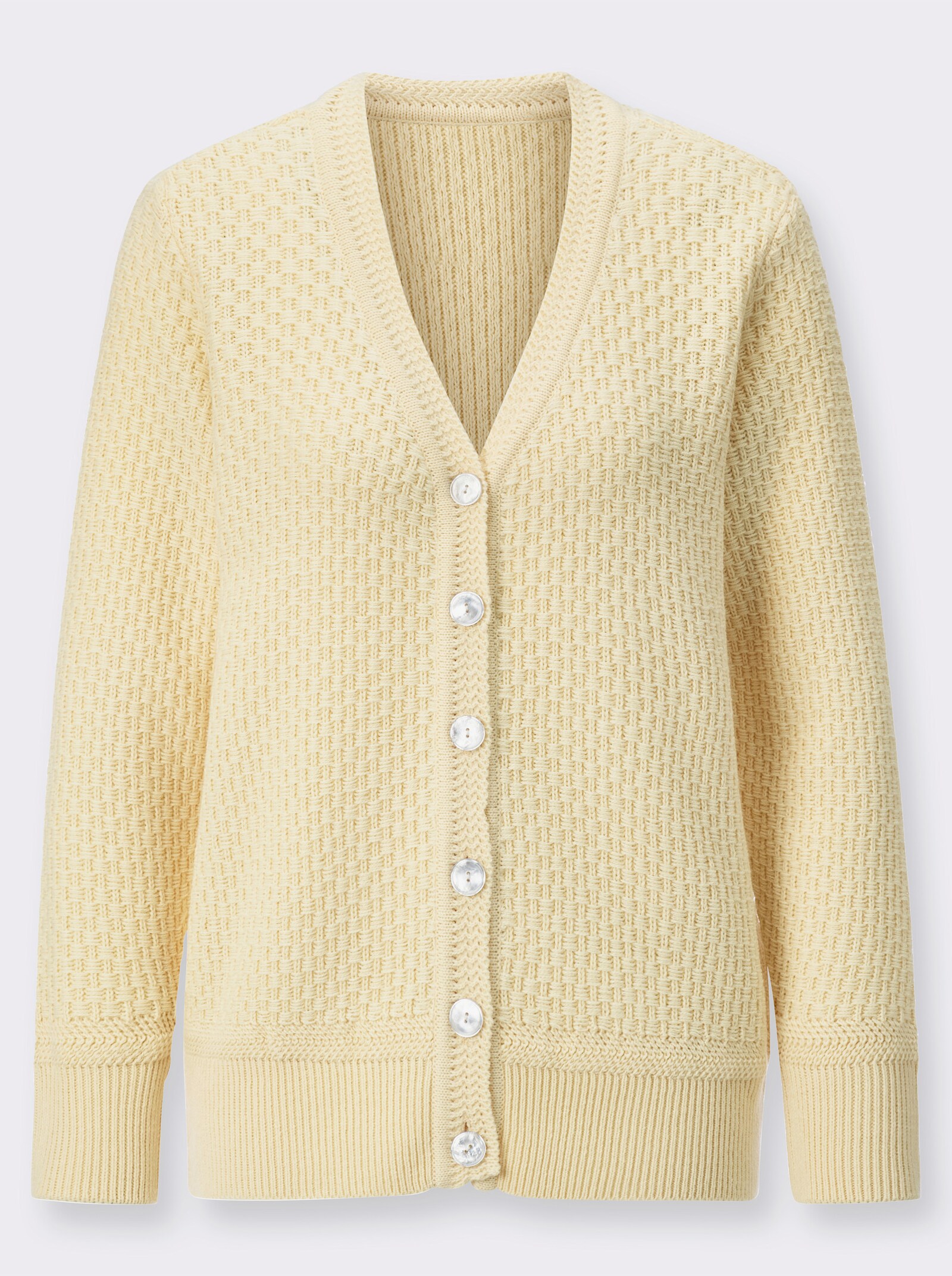 Strickjacke in strukturierter Optik - vanille