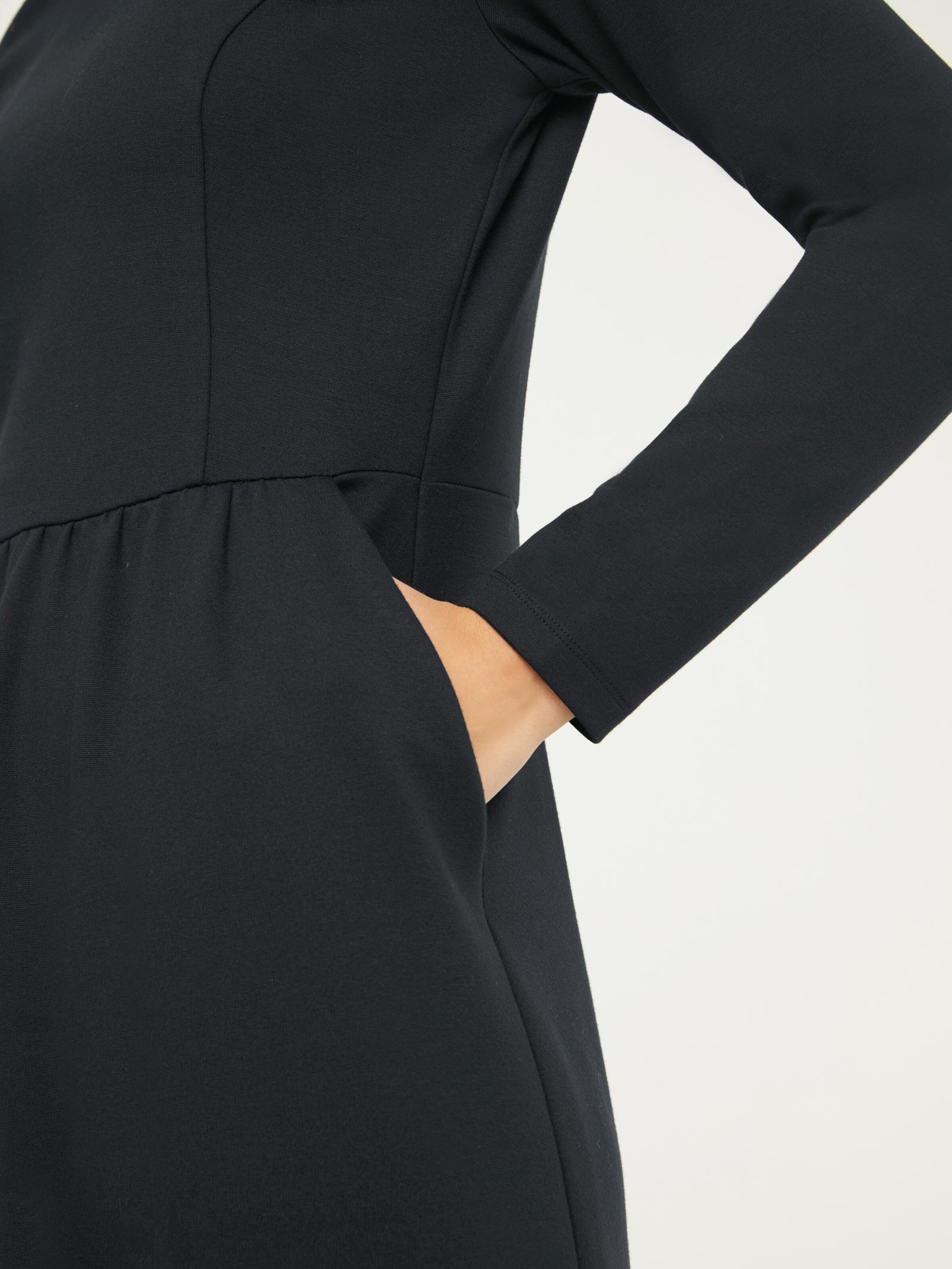 Damenmode Kleider Linea Tesini Jersey-Kleid in schwarz Damenmode Kleider Linea Tesini Jersey-Kleid in schwarz