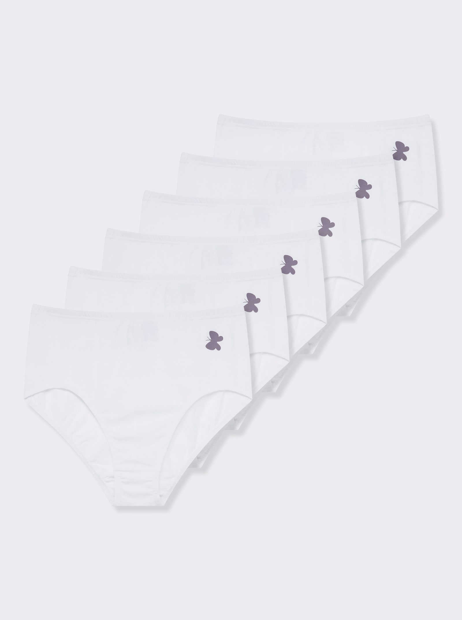 wäschepur Slip mit Schmetterlings-Motiv - weiß