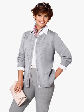 Strickjacke - grau