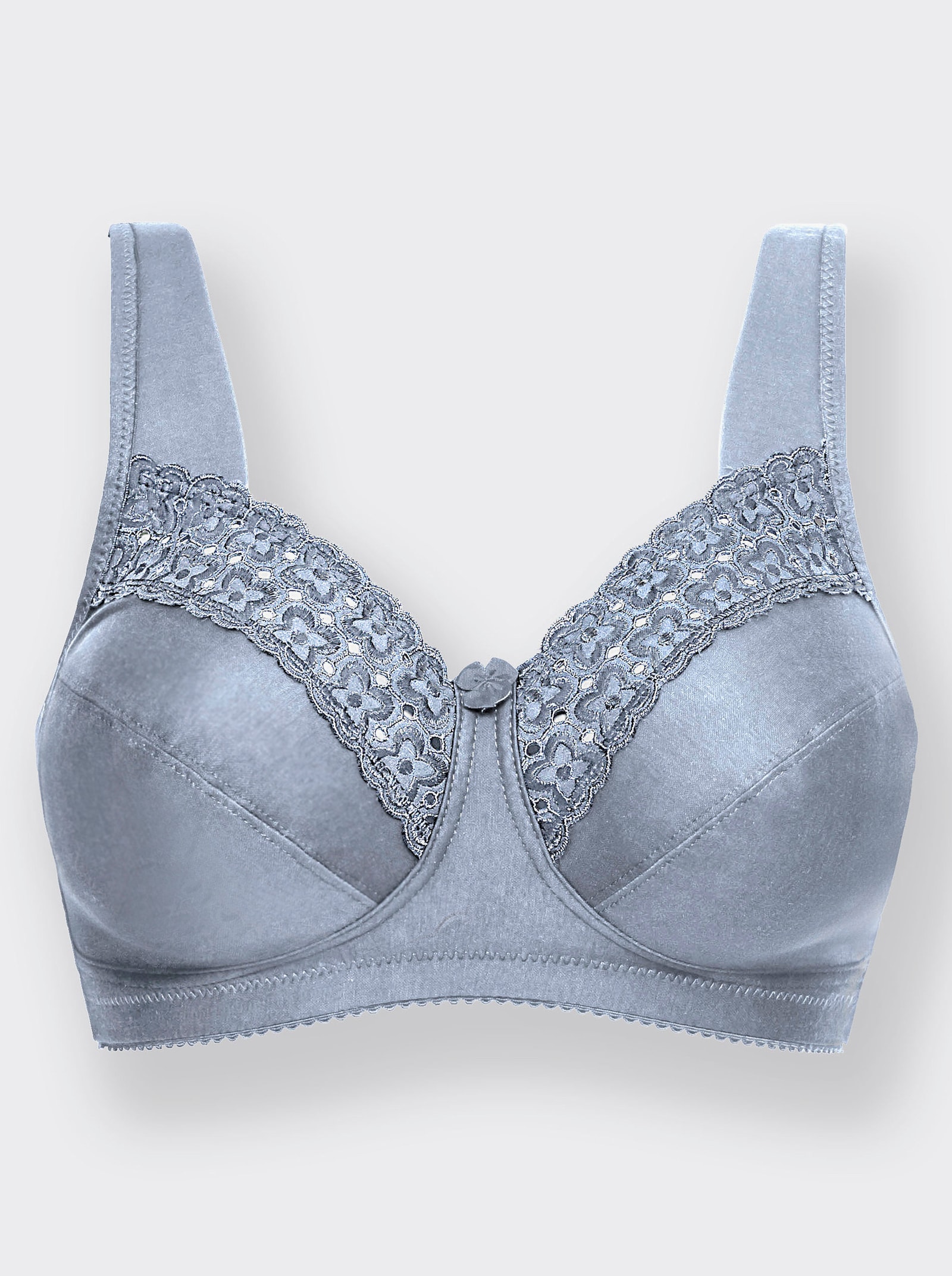 Miss Mary Soutien-gorge confort sans armatures avec broderie en dentelle - bleu