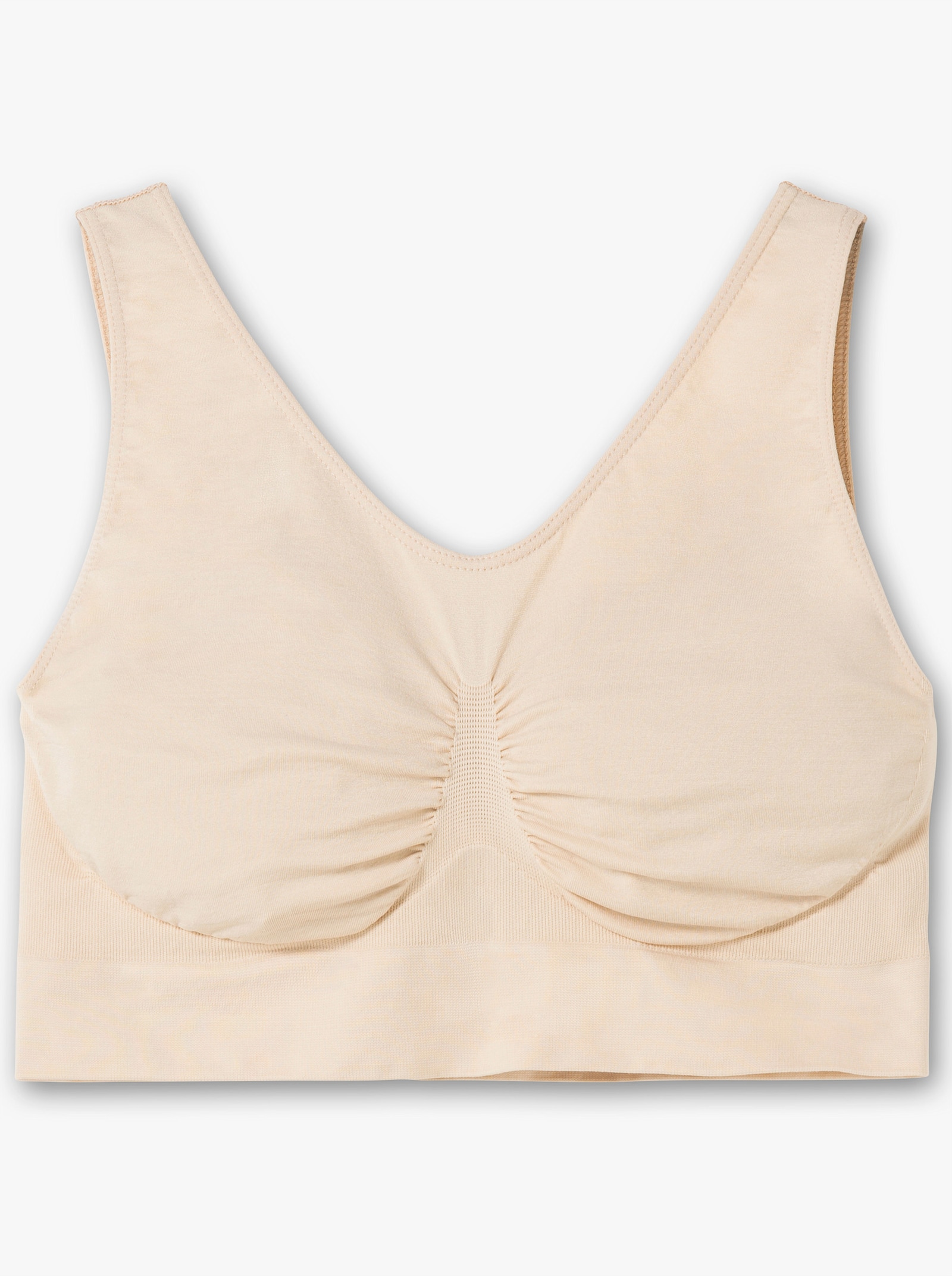 sheego T-Shirt-BH in Bustierform, Doppelpack - hautfarben+schwarz