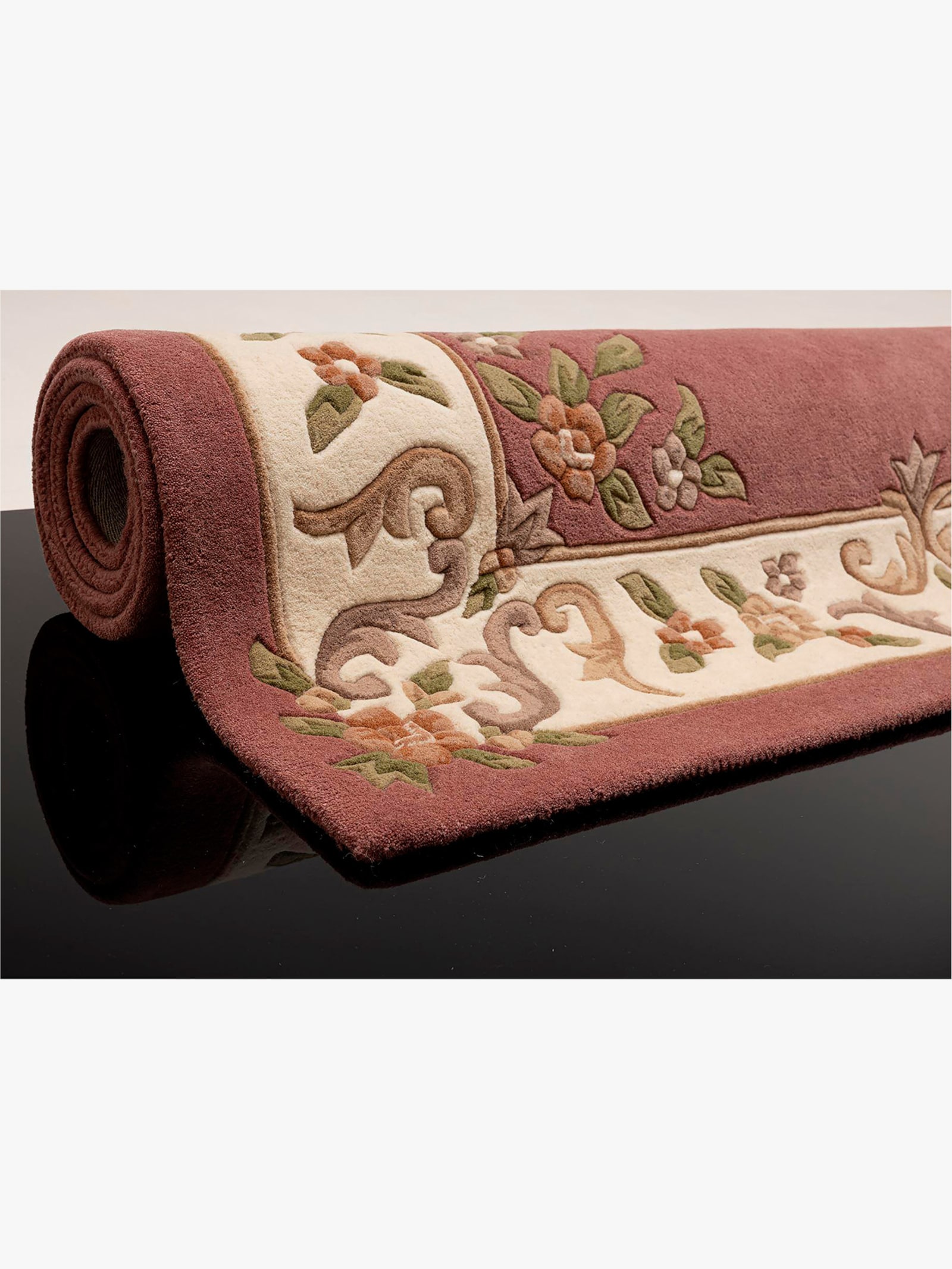 Theko Teppich - rosé-gemustert