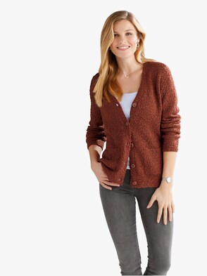 Strickjacke - terrakotta