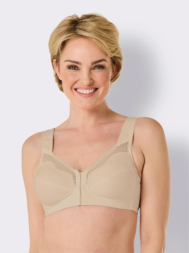 Exquisite Form Vorderverschluss-BH ohne Bügel - elfenbein