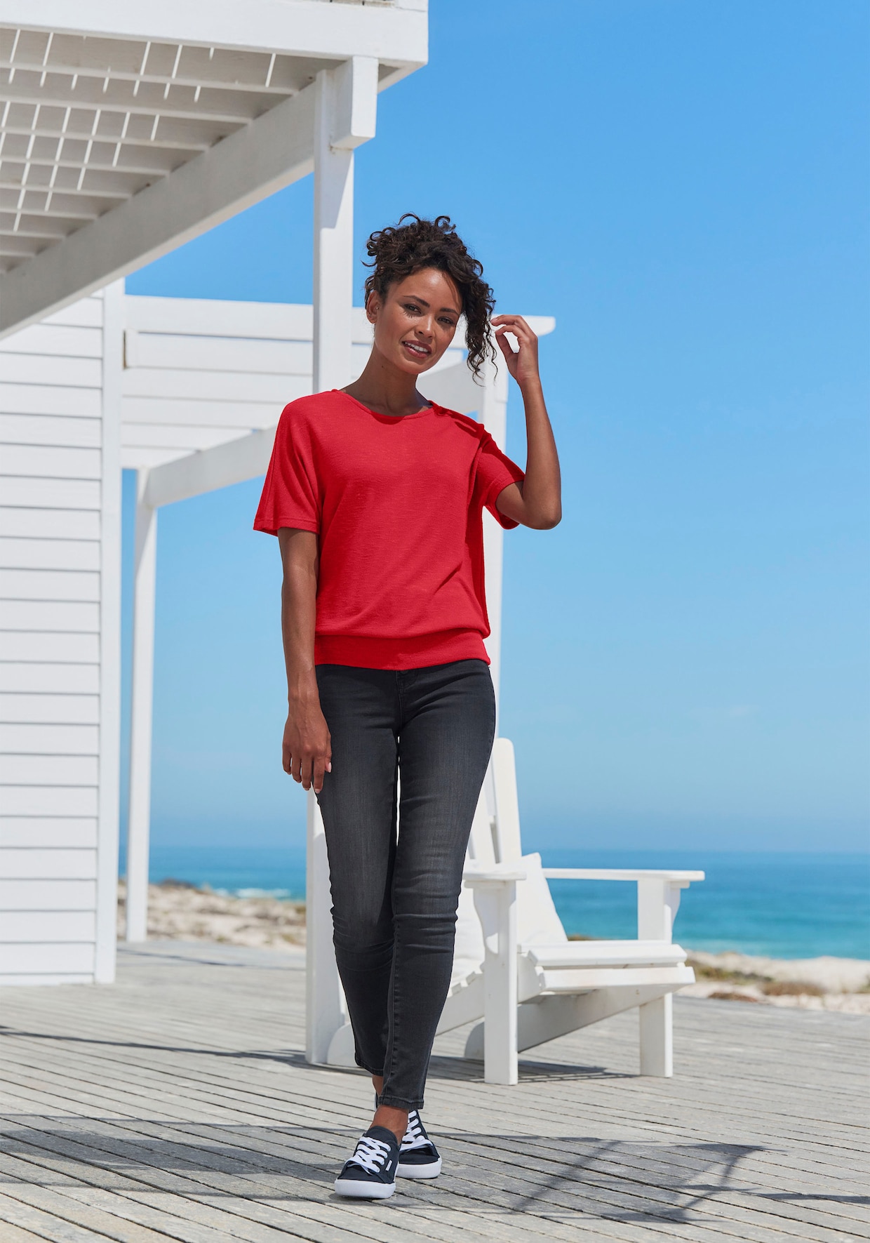 Vivance Shirt met korte mouwen - rood, marine