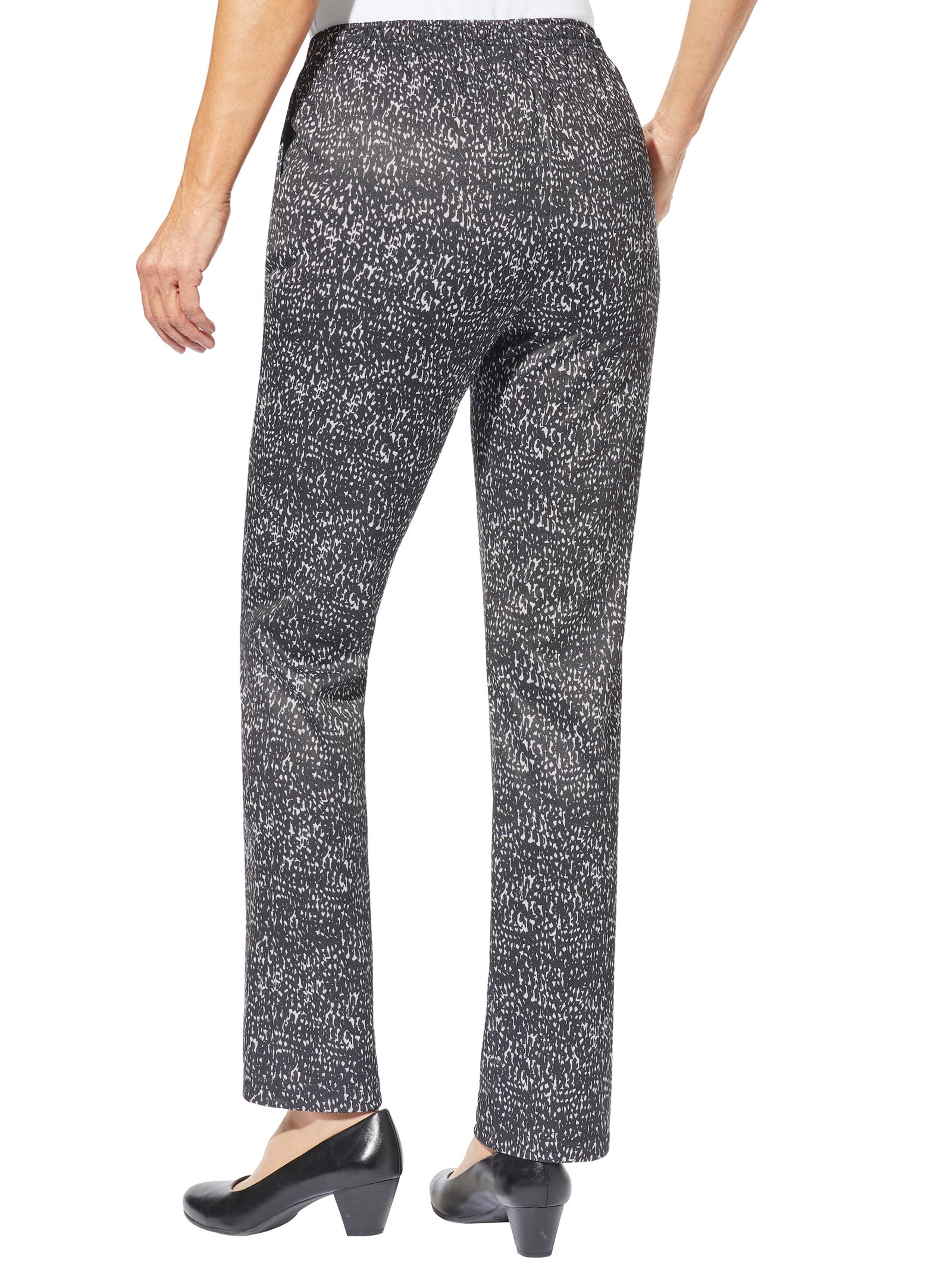 Jersey-Hose - schwarz-gemustert