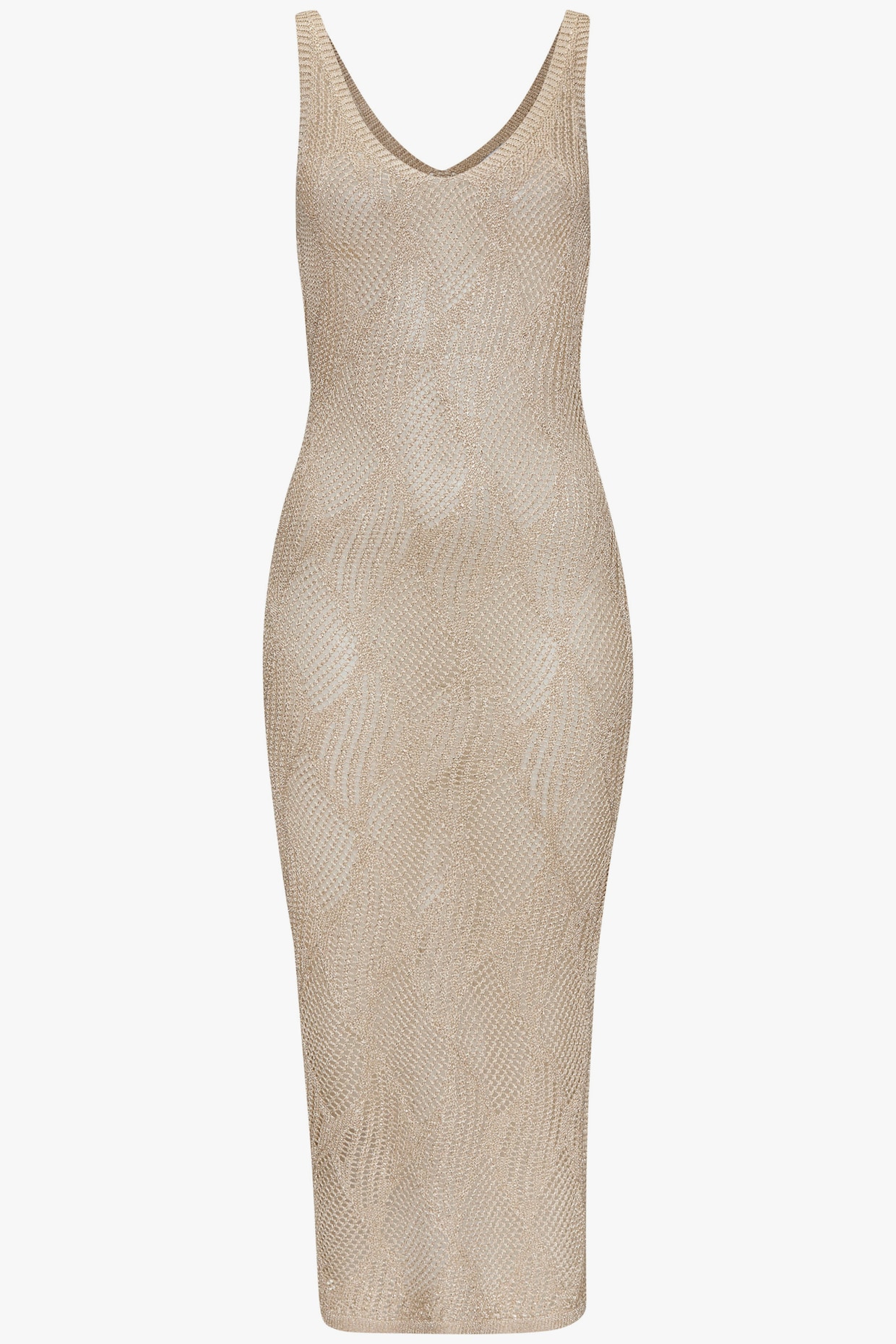 LASCANA Robe en tricot - beige-couleur or