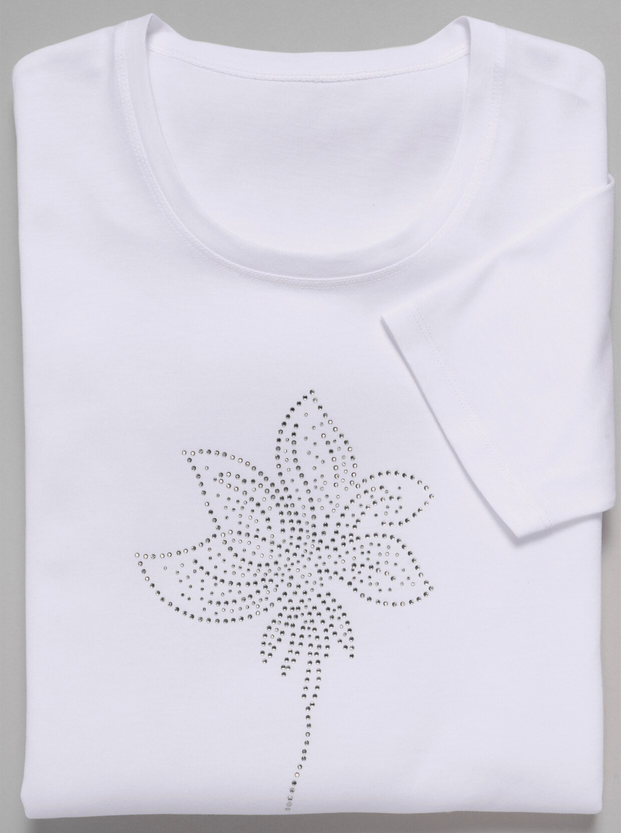 Rundhalsshirt - weiß