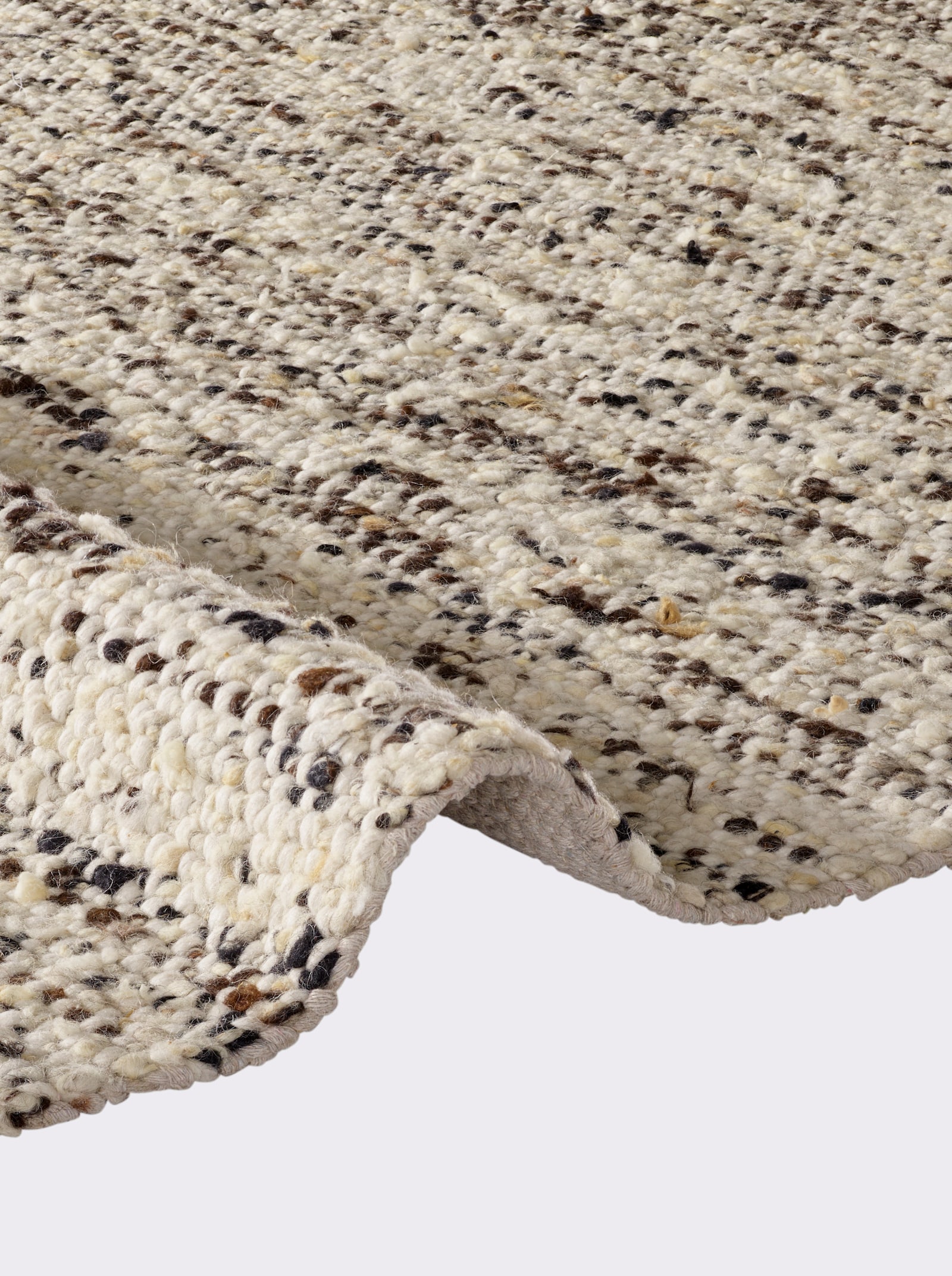 Impressionen Teppich - schwarz-ecru-meliert