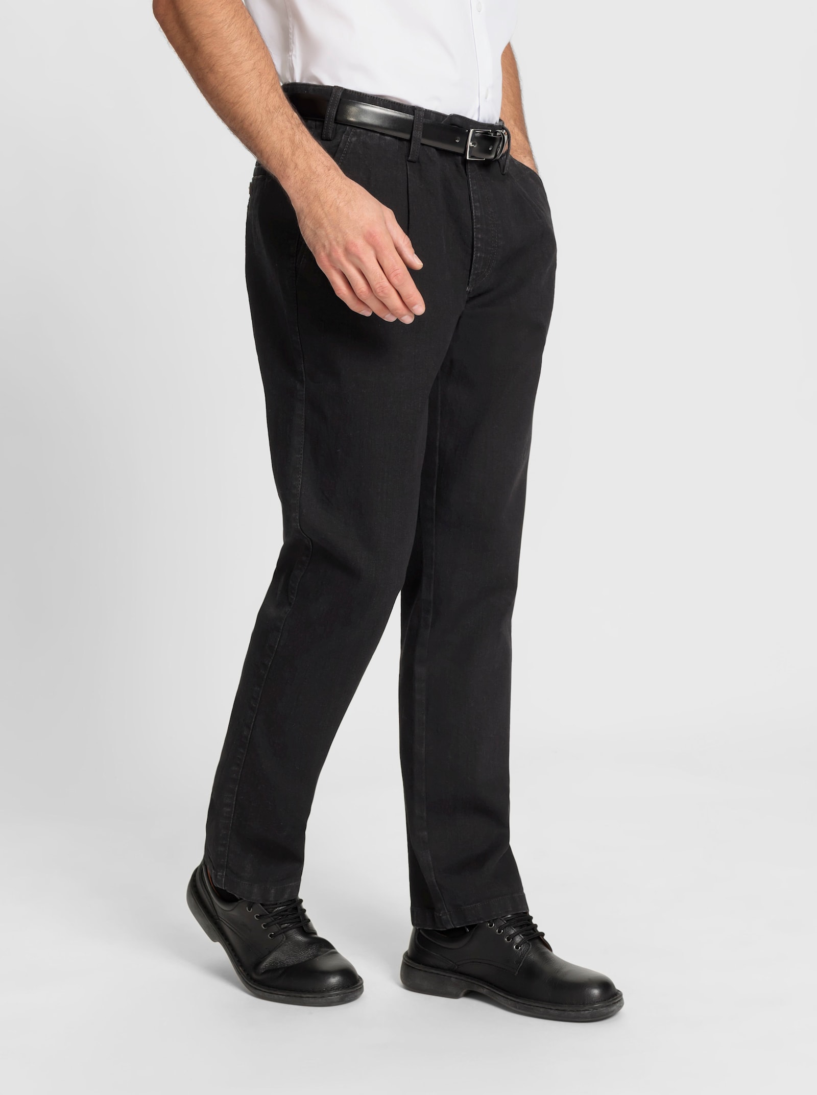 Marco Donati Jeans mit Bundfalten - schwarz