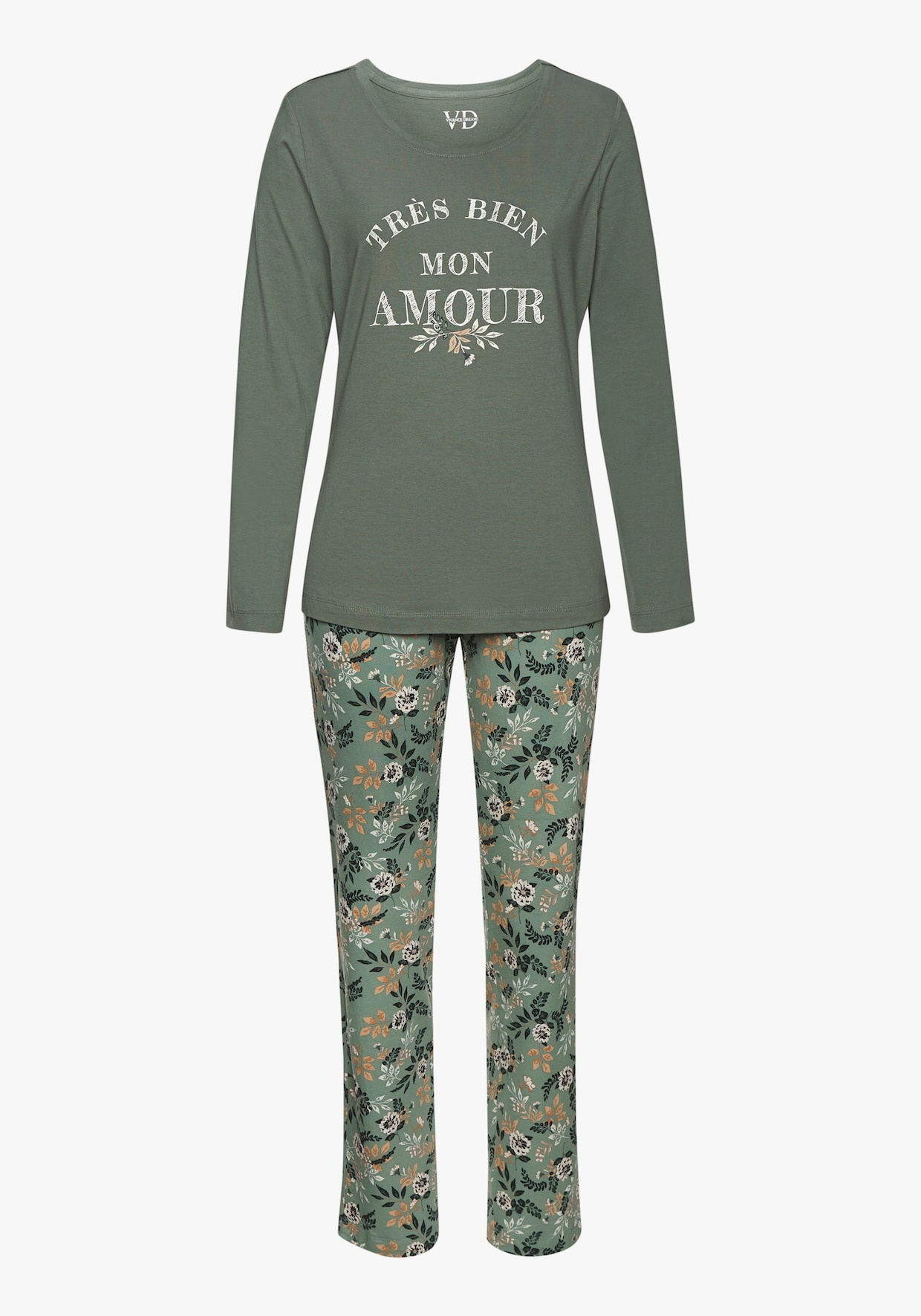 Vivance Dreams Pyjama - groen gebloemd