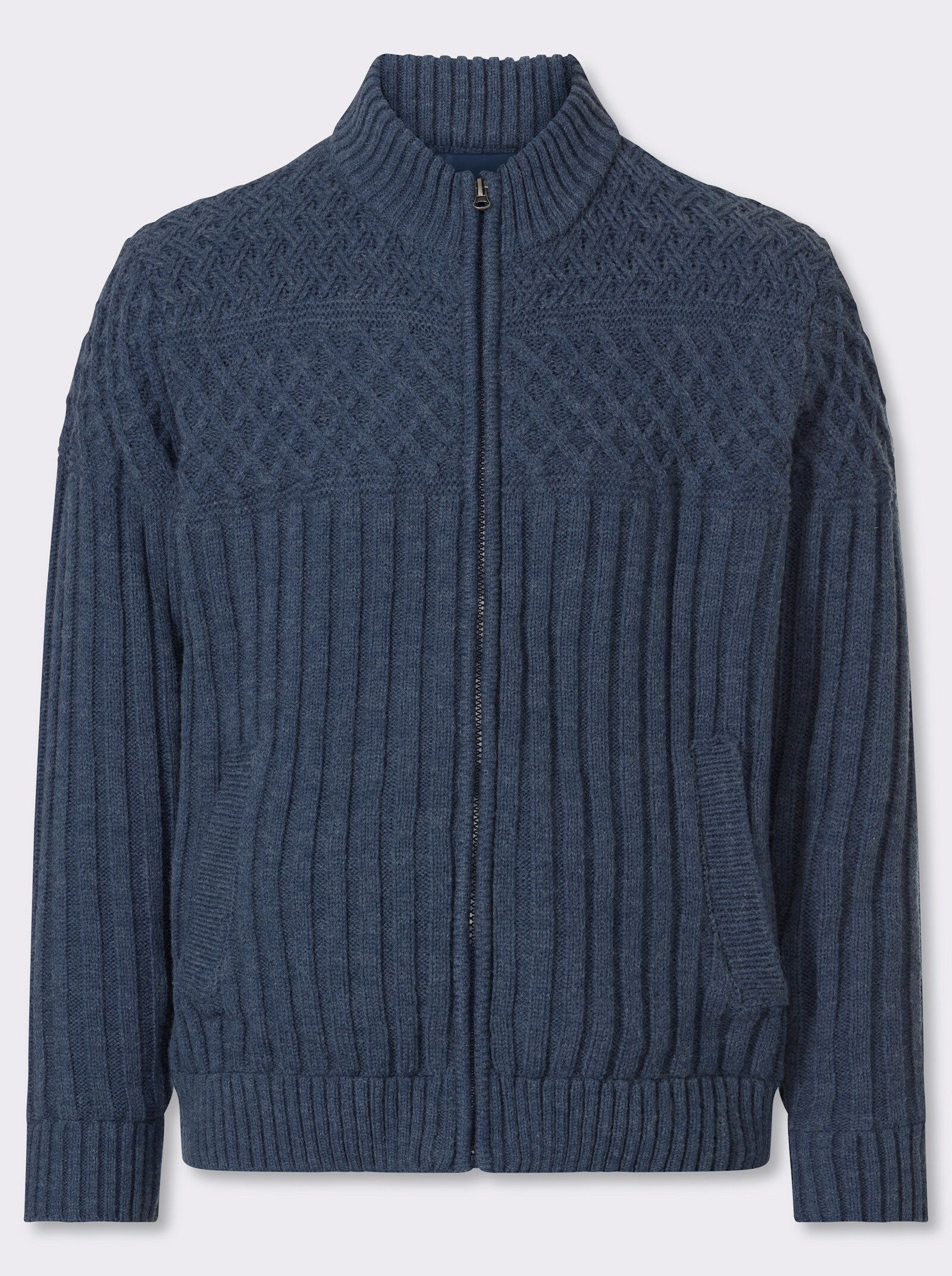 Marco Donati Strickjacke - jeansblau-meliert