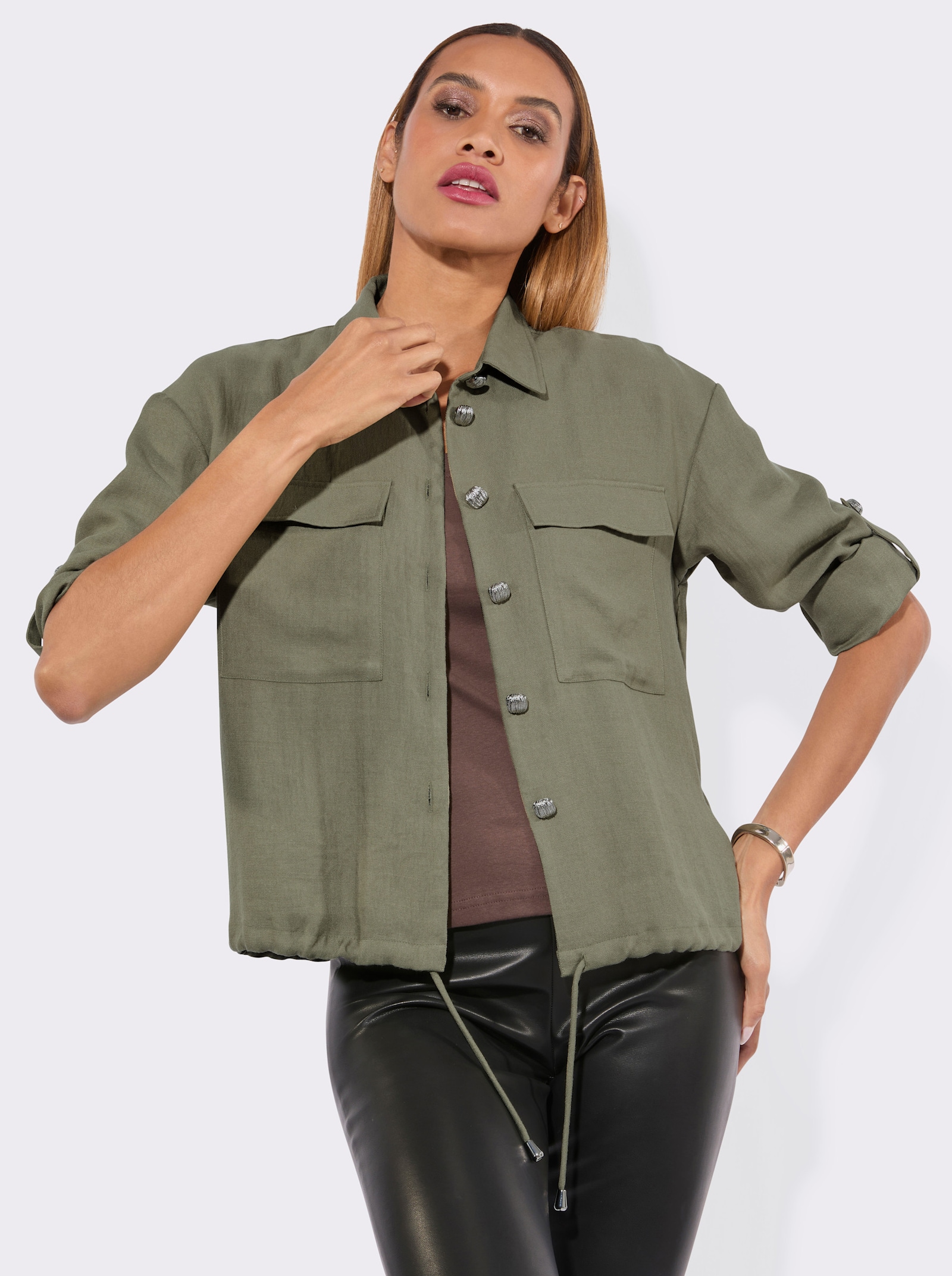 Blusenjacke - khaki