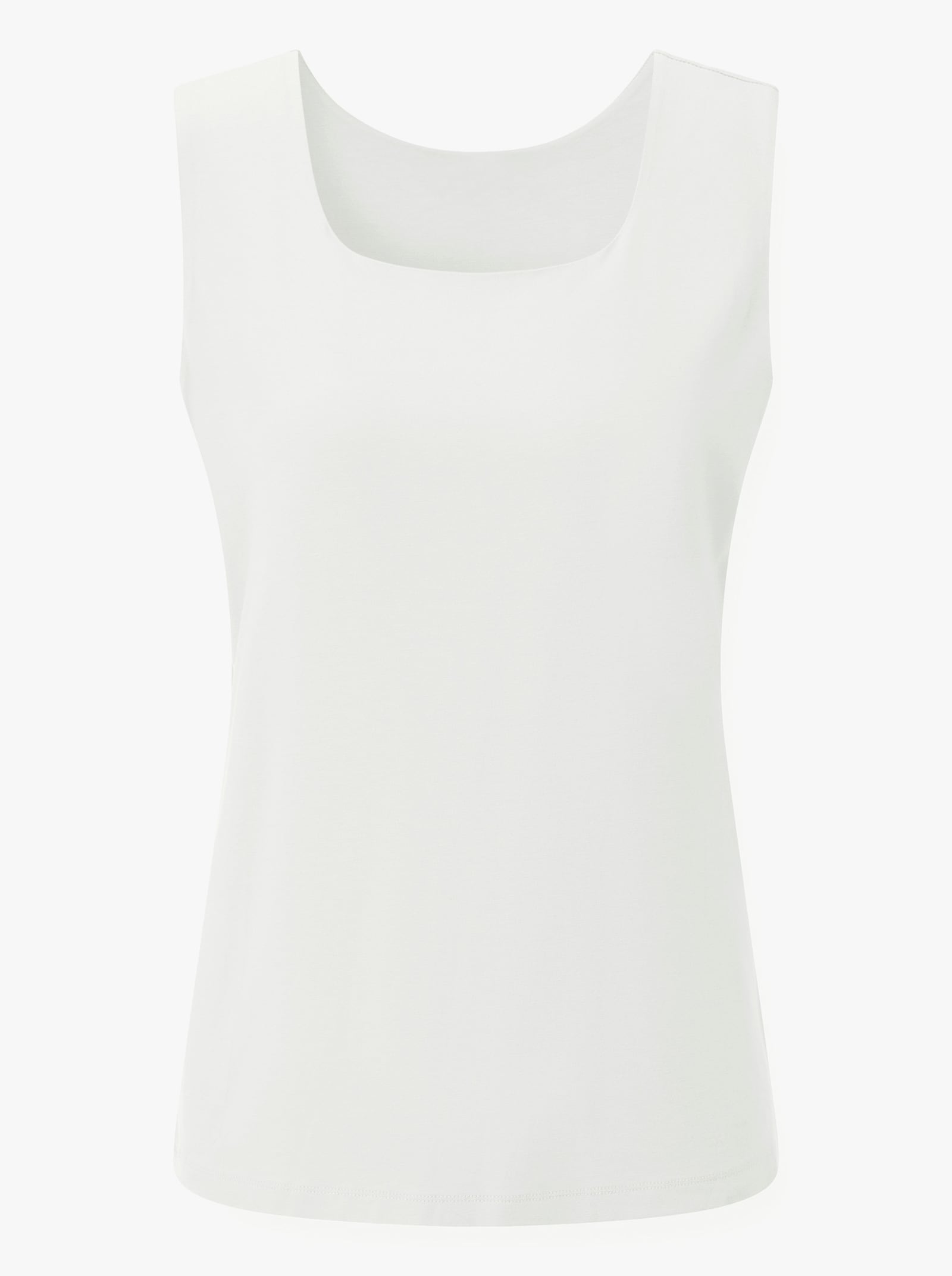 Shirttop mit Karree-Ausschnitt - ecru