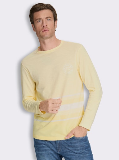 Langarmshirt in leicht strukturierter Jersey-Qualität - vanille