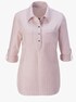Flanell-Bluse - taupe-gestreift