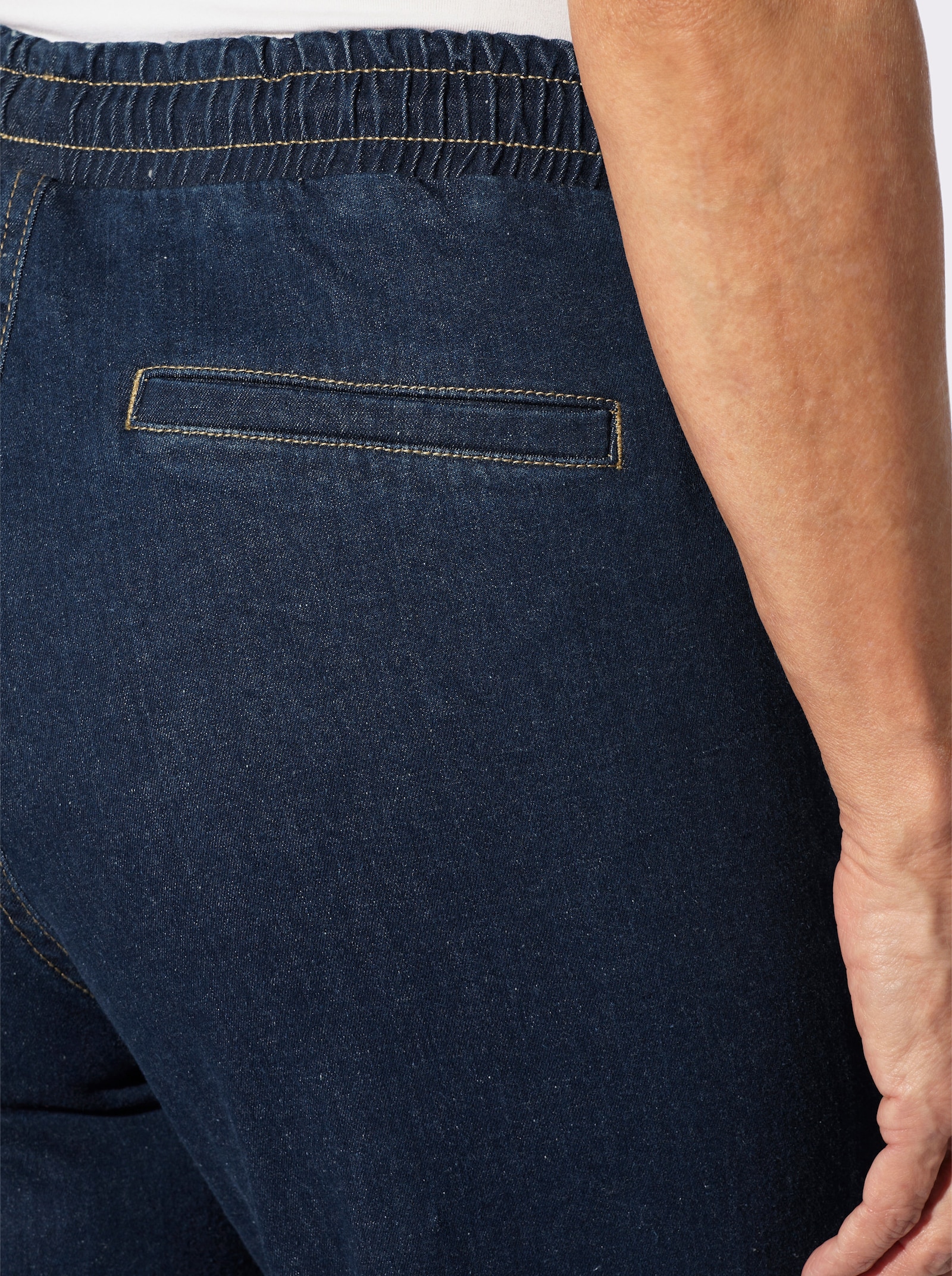 Schlupfjeans mit weitem Bein - dark blue
