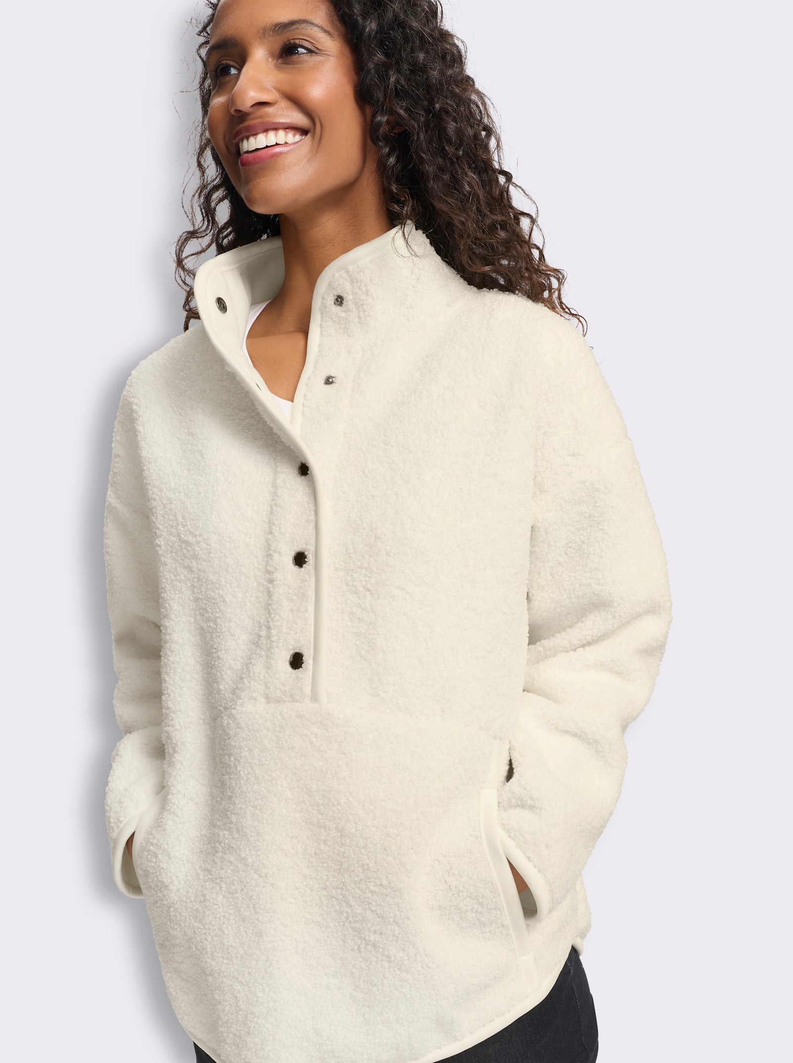 heine Wendeshirt aus Teddy-Fleece - champagner