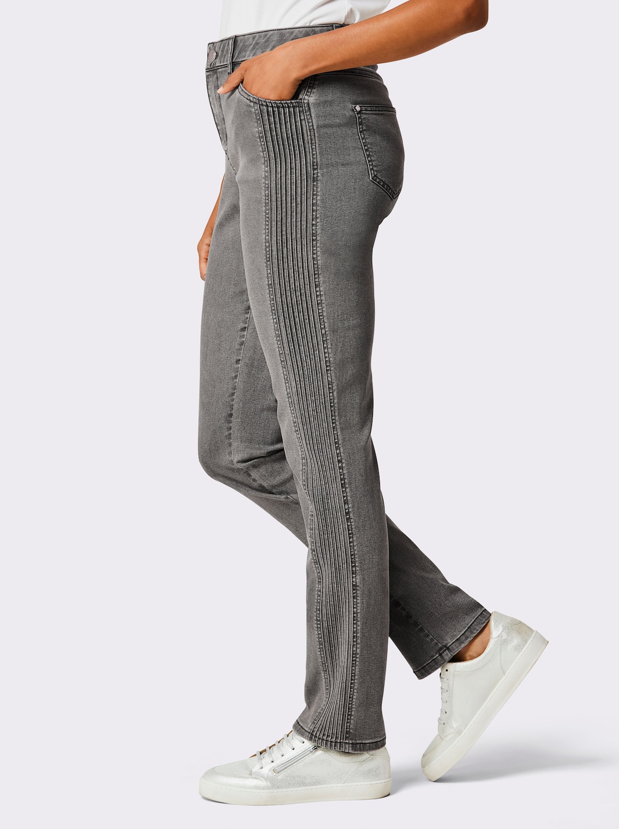 CREATION L PREMIUM Stretch-Jeans - light grey-denim