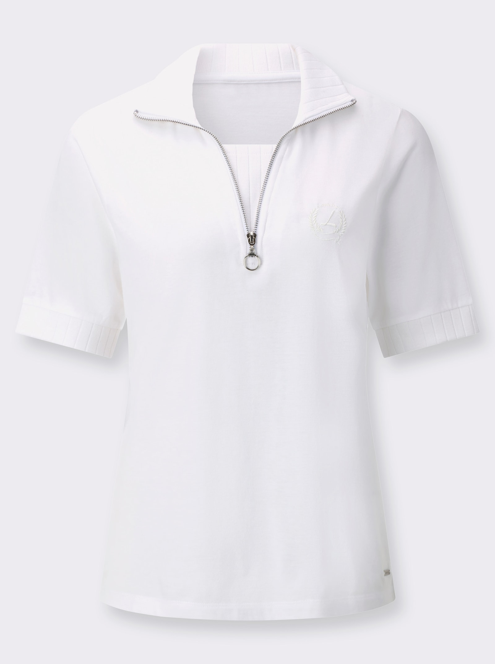 Poloshirt mit 2-in-1-Optik - ecru