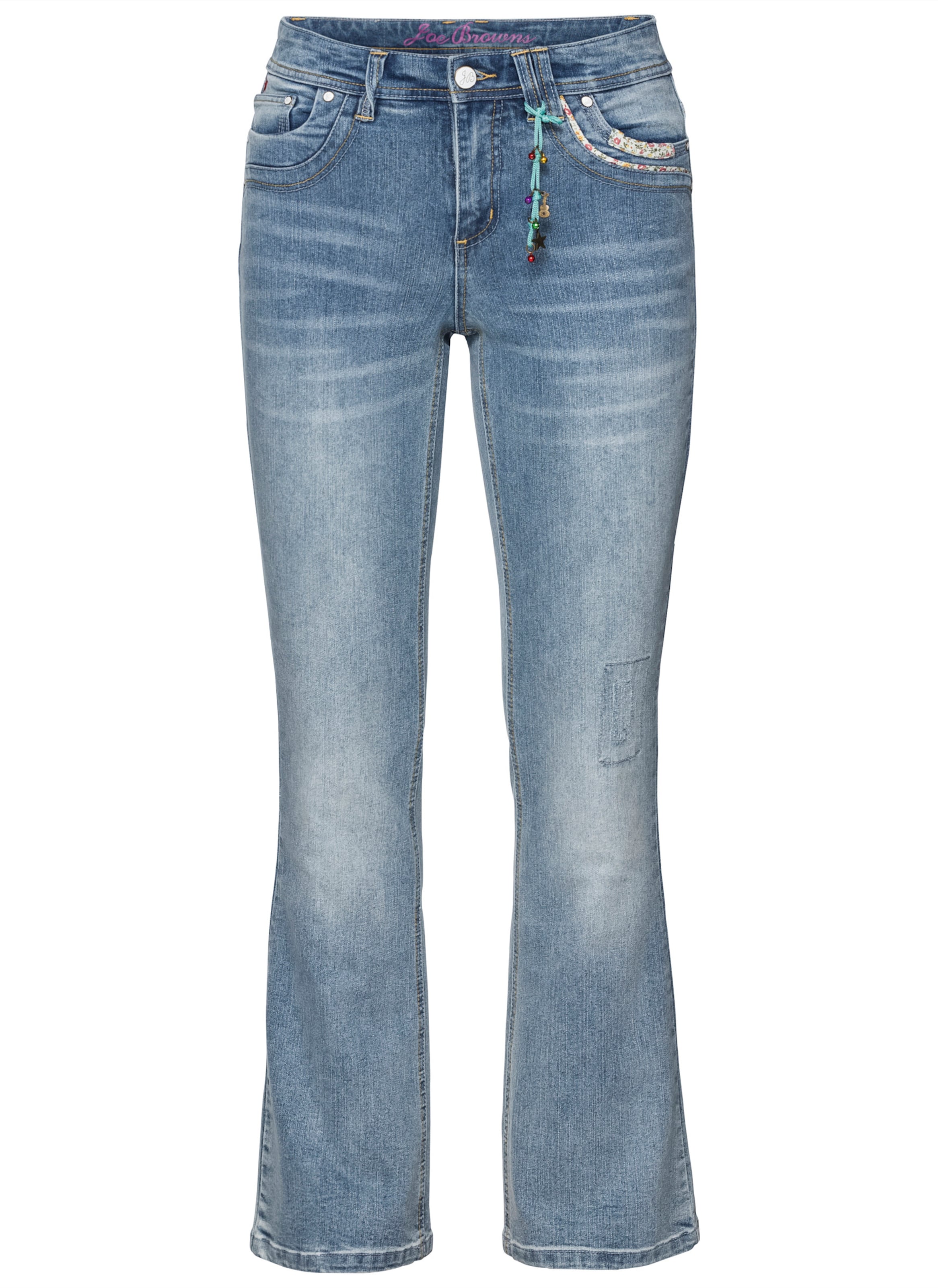 Sheego By Joe Browns Damen Blau Bootcut-Jeans Gr. 26, Kurzgrößen, (Light Denim), 70% Baumwolle, 28% Polyester, 2% Elasthan, Unifarben, Lang... - Bild 4