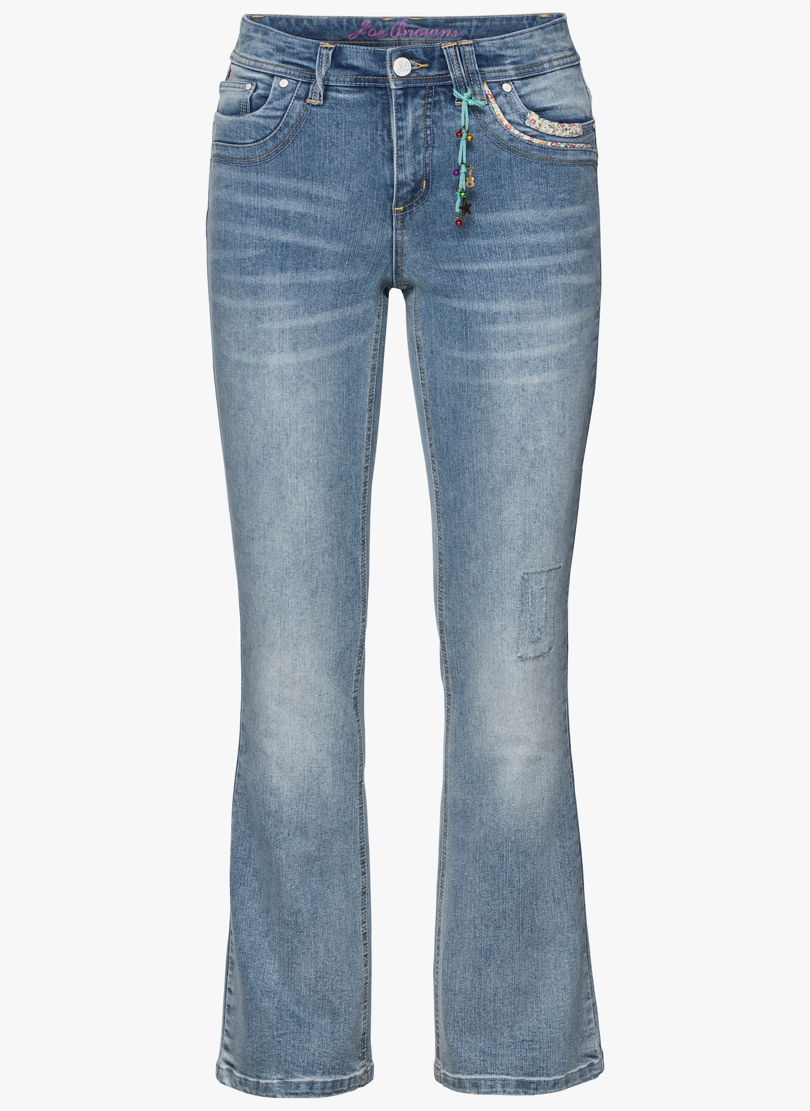 sheego by Joe Browns Bootcut-Jeans im Used-Look - light blue-denim