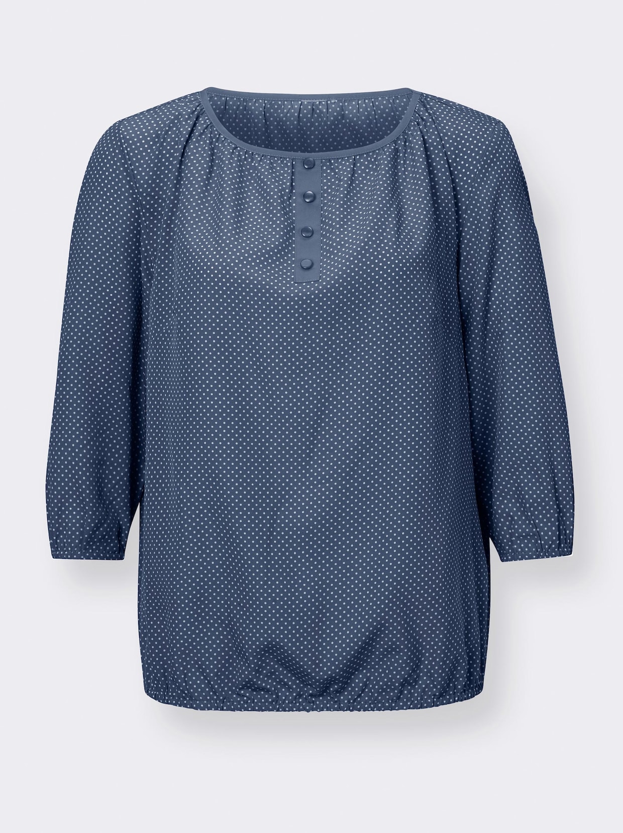 Shirtbluse - jeansblau + jeansblau-bedruckt