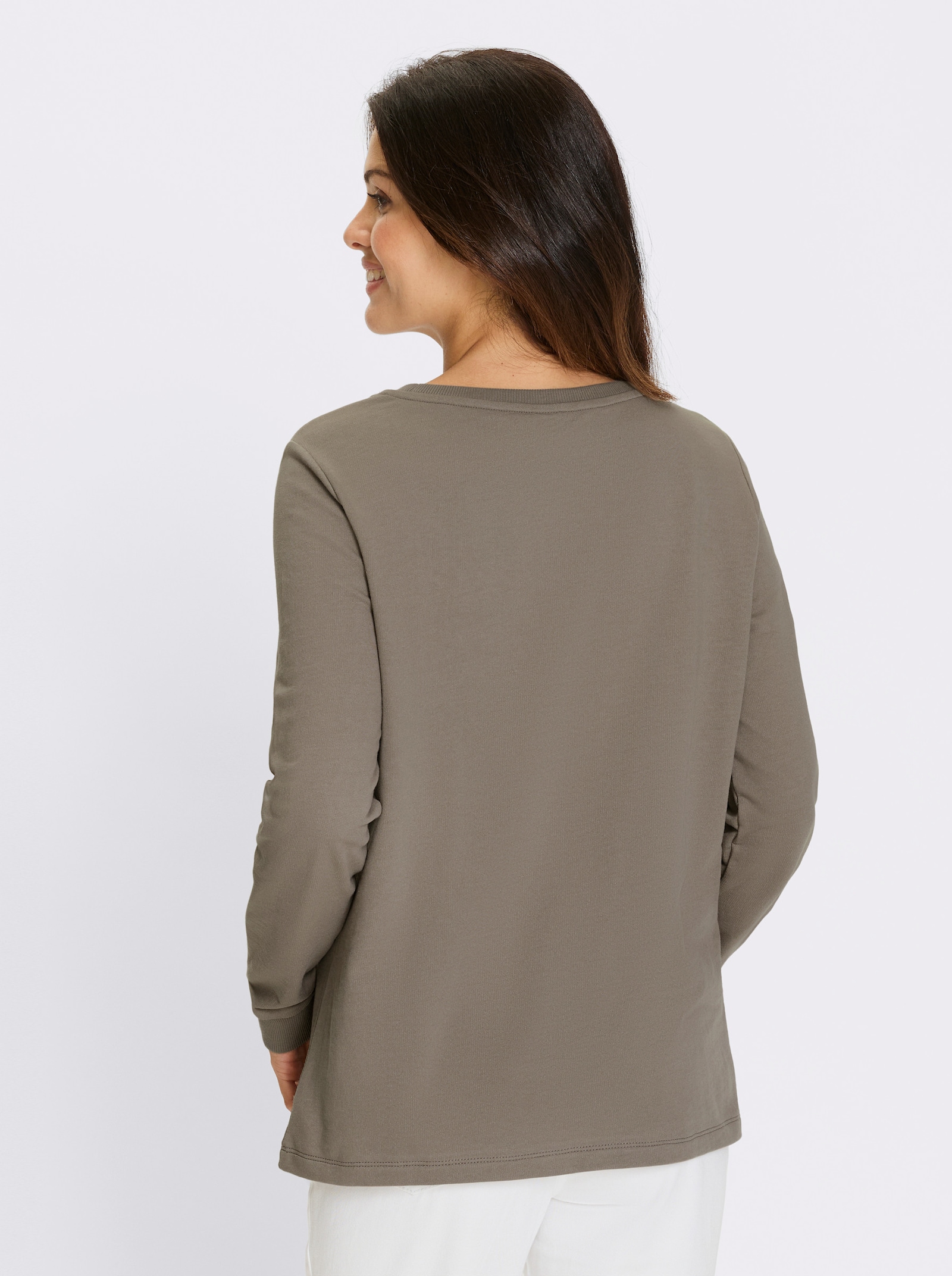 Sweatshirt mit Mandala-Druck - taupe-lindgrün