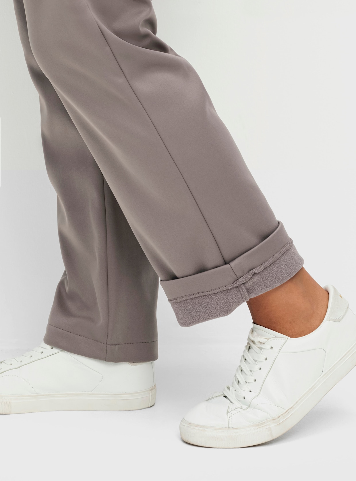 Thermohose mit Fleece-Futter - silbergrau