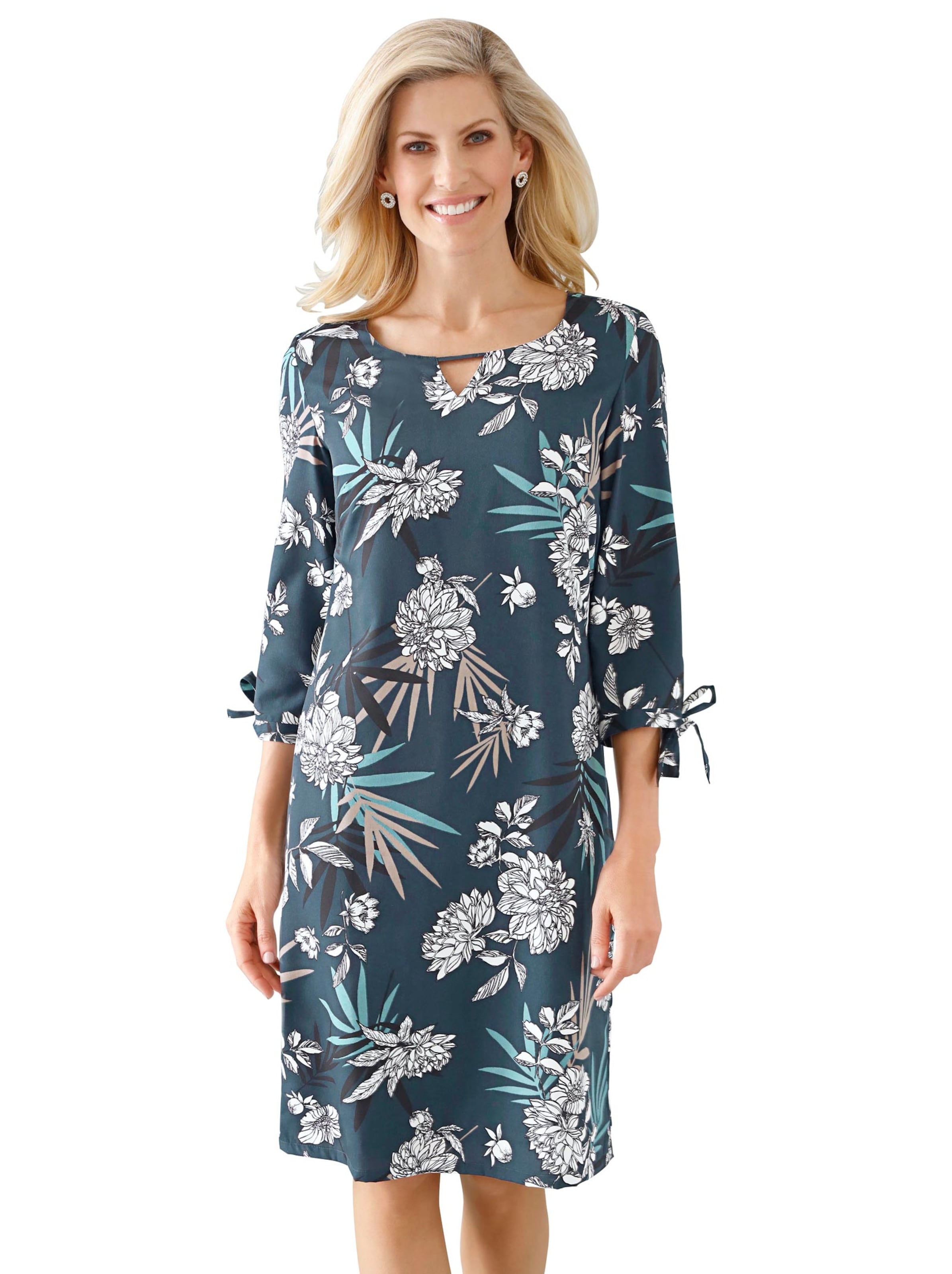 Kleid - petrol-bedruckt